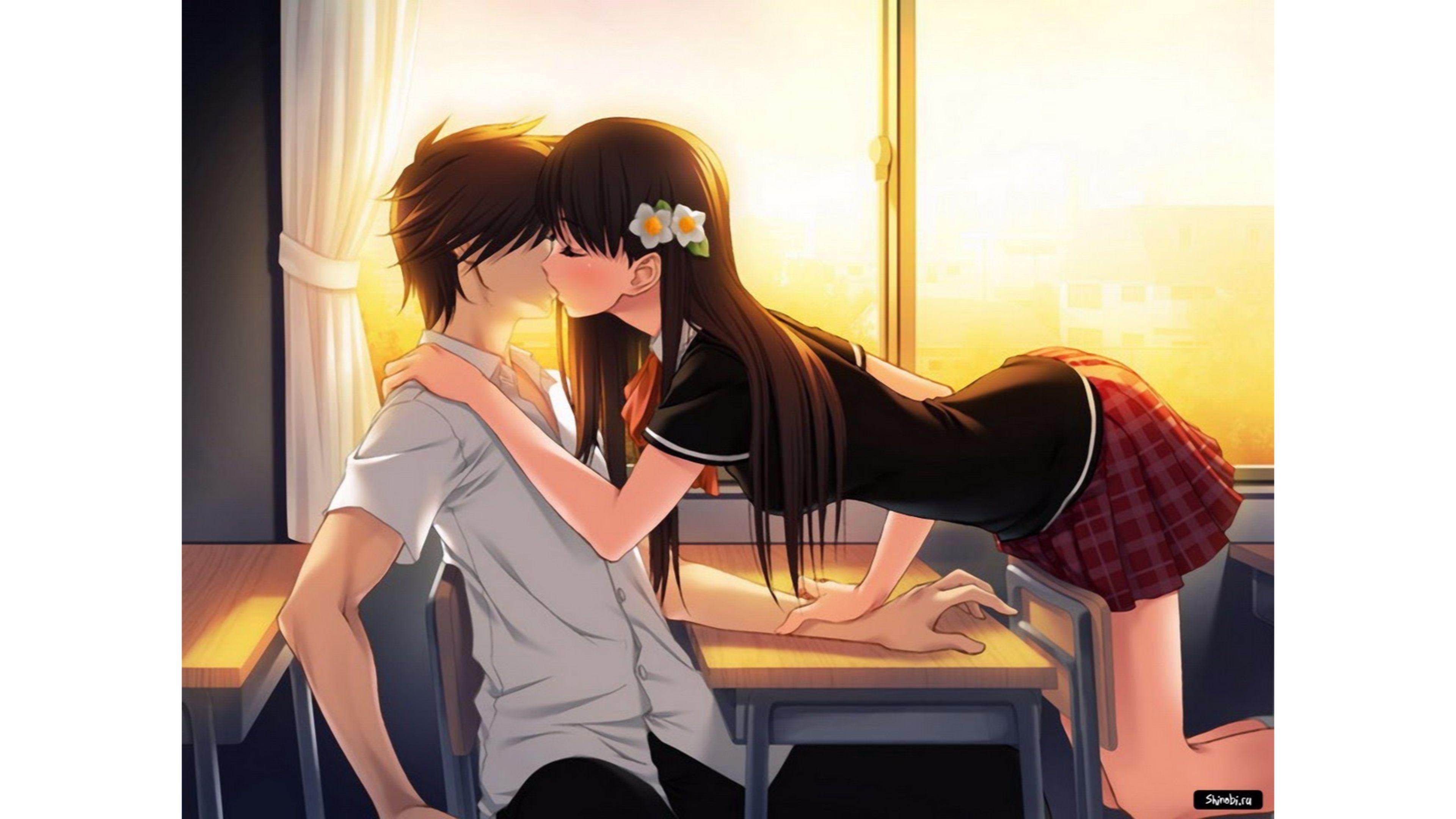 Wallpaper Hd Love Kiss Cartoon