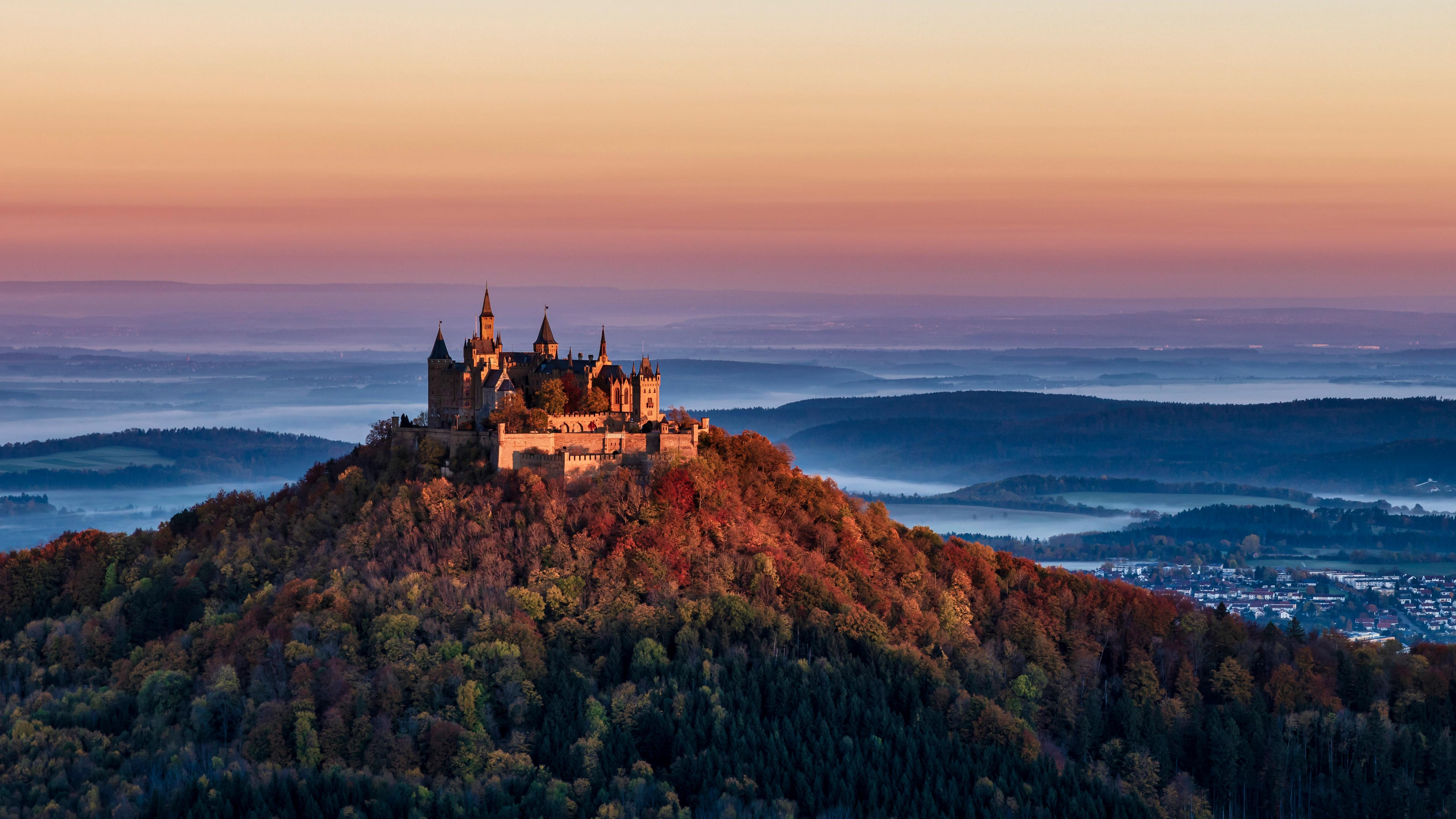 5120x2880 Hohenzollern Castle Wallpaper 4K, Bisingen, Germany, Hill, Nature