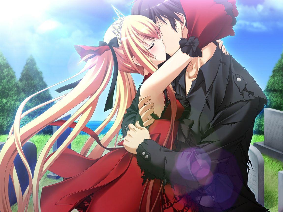 anime kissing couple wallpaper by shaktichoudhari - Download on ZEDGE™