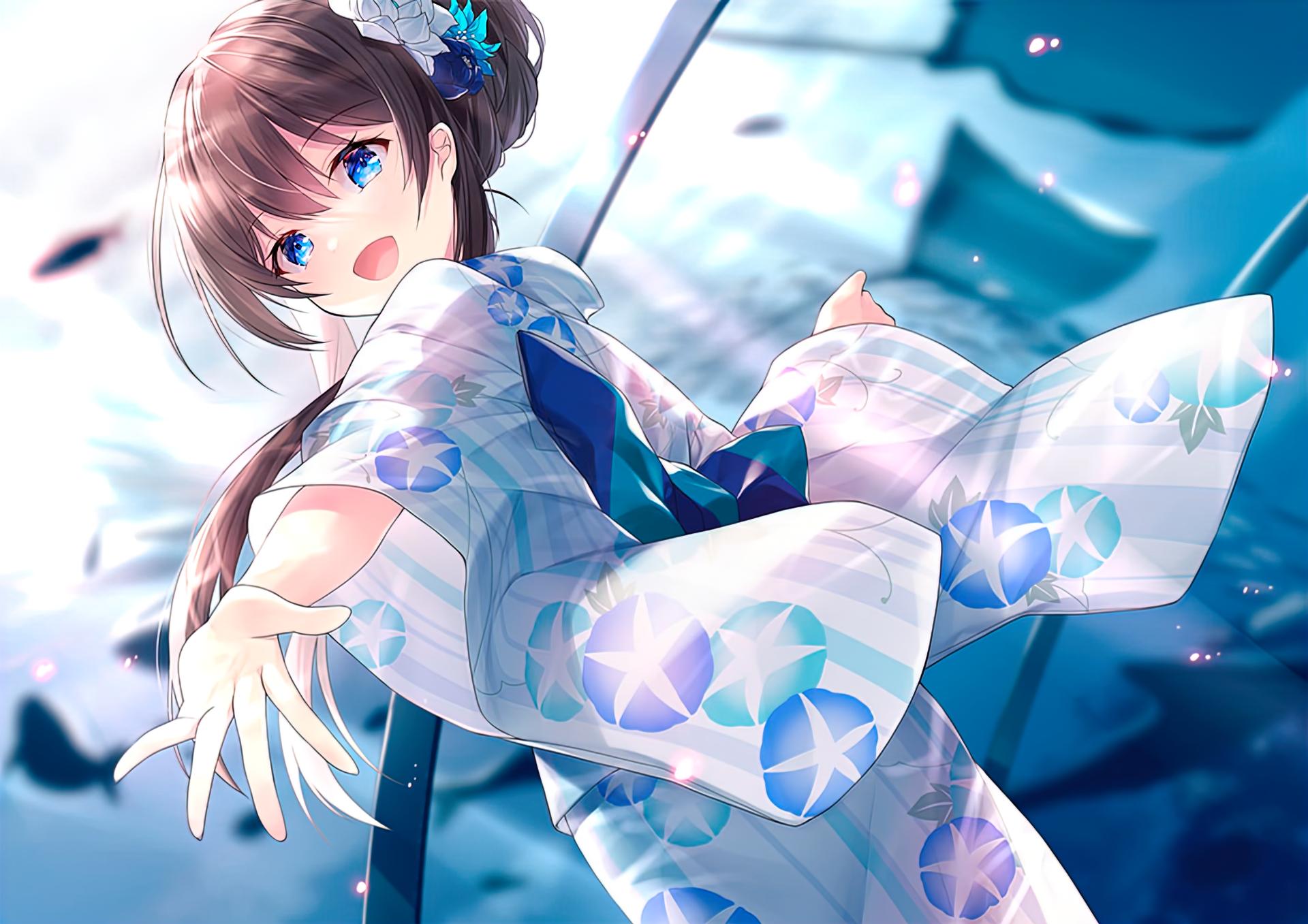 1920x1357 Girl HD, Brown Hair, Blue Eyes Gallery HD Wallpaper