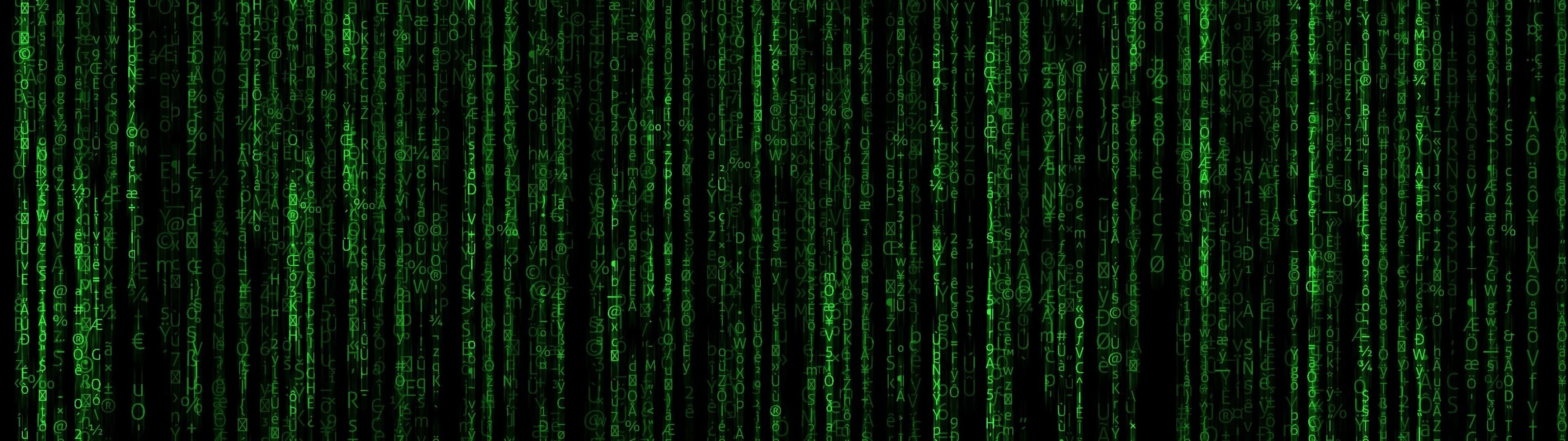 3840x1080 Matrix Wallpaper 4K, Program, Falling, Technology