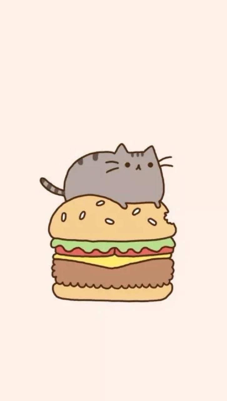726x1280 Cute Kawaii Hamburger iPhone Wallpaper