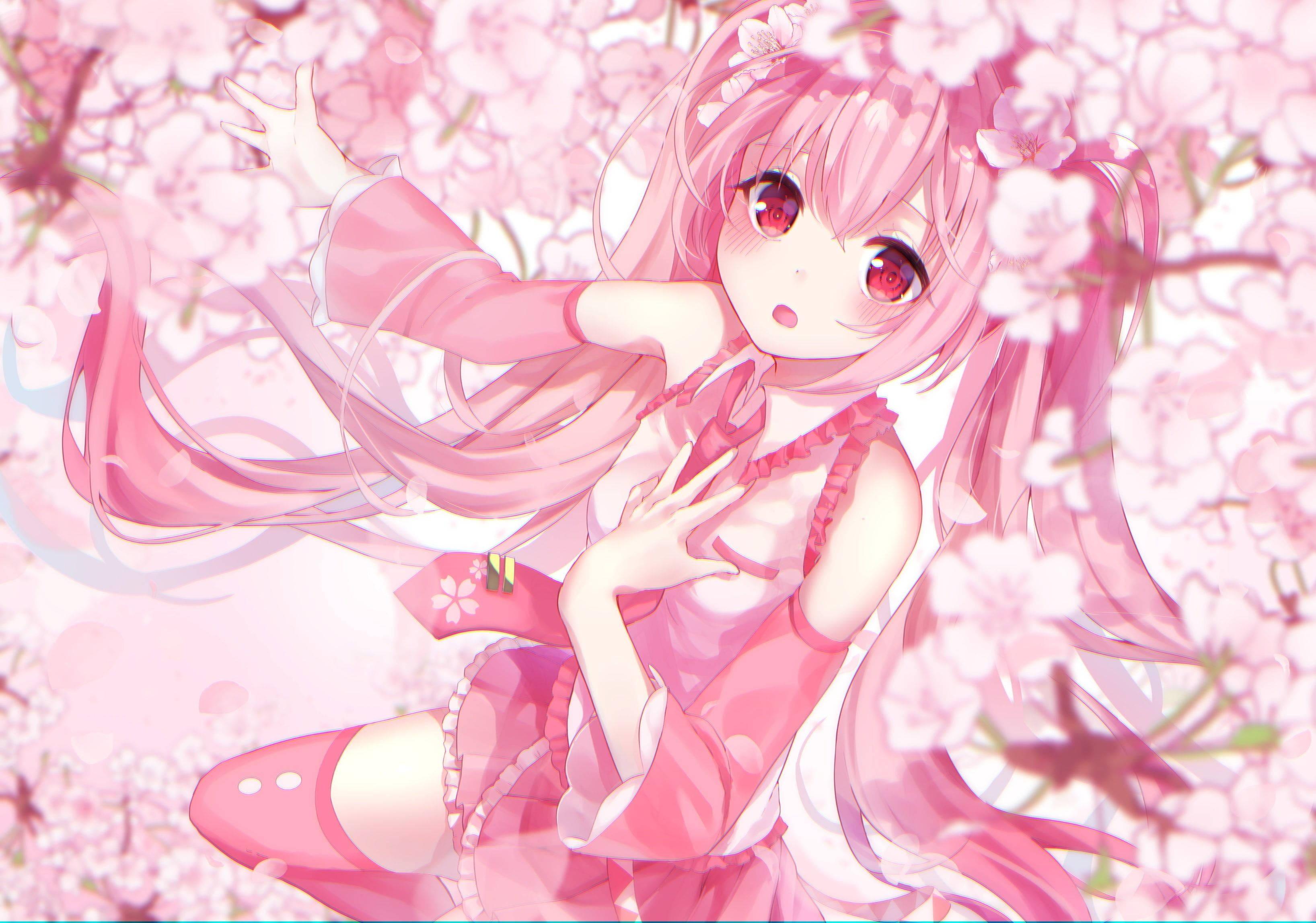 3272x2296 Download HD Pink Aesthetic Hatsune Miku Wallpaper