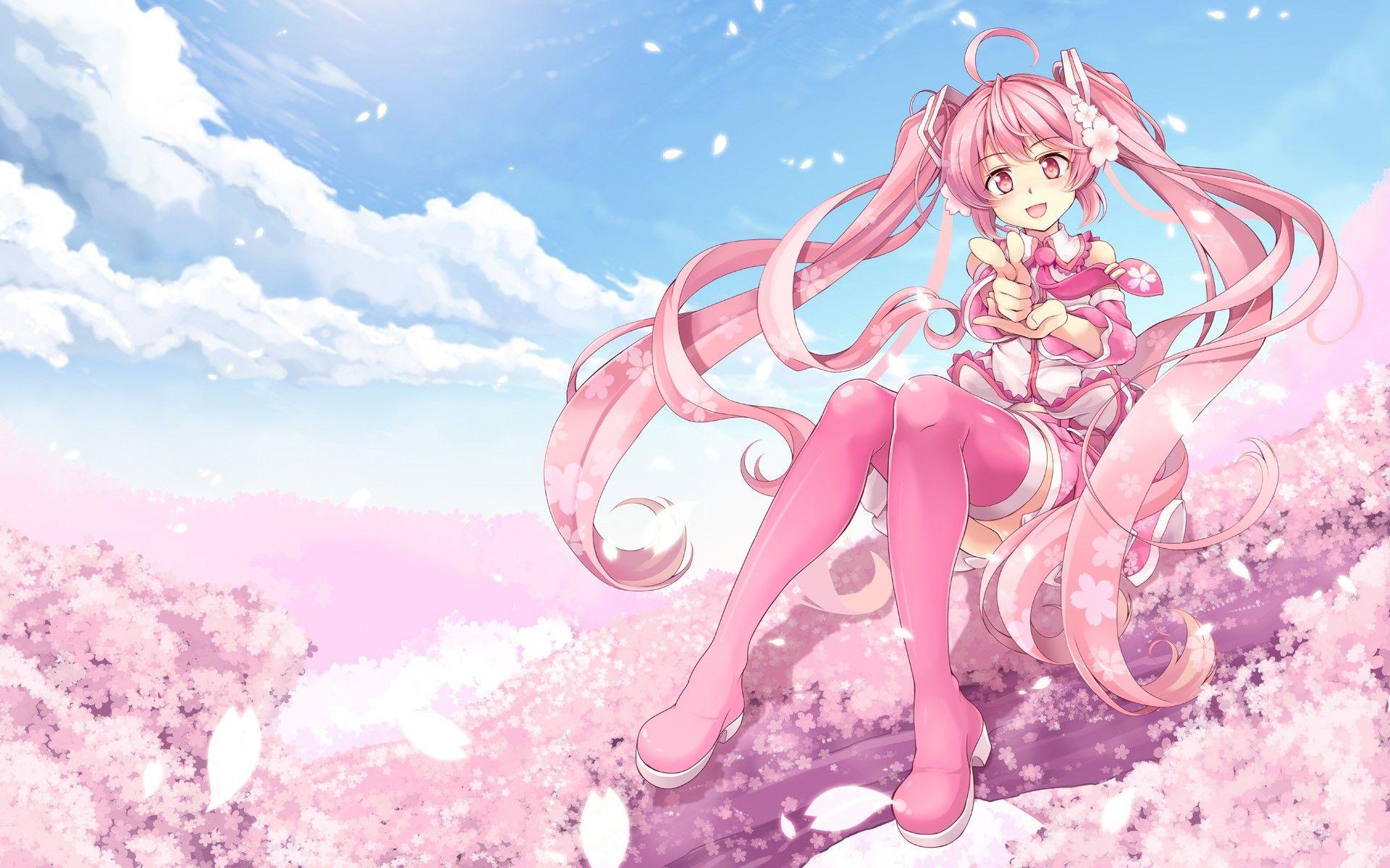 1920x1200 Pink Miku Wallpaper