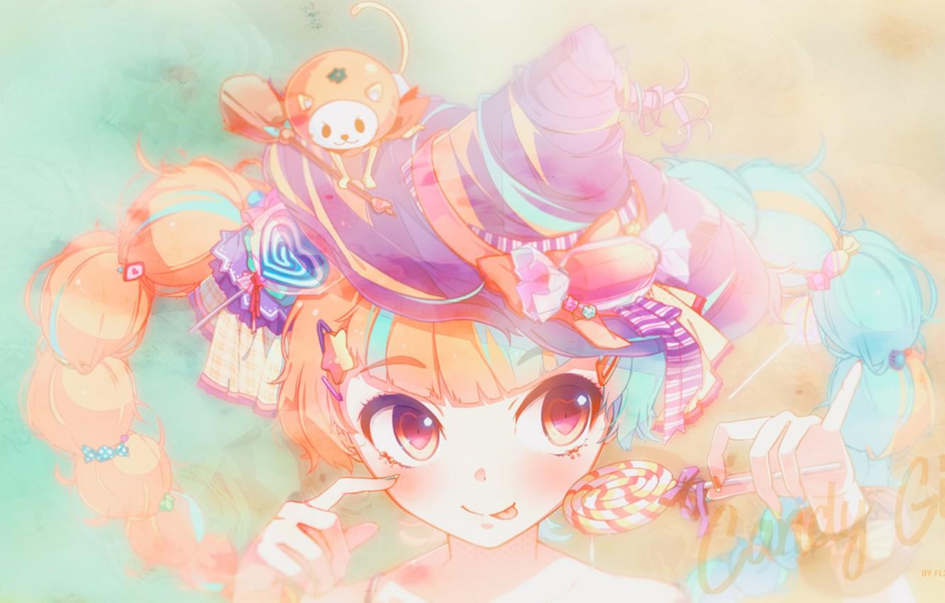 1332x850 Wallpaper language, being, hands, candy, Halloween, Lollipop, vocaloid, Halloween, Hatsune Miku, Vocaloid, big eyes, witch hat image for desktop, section прочее