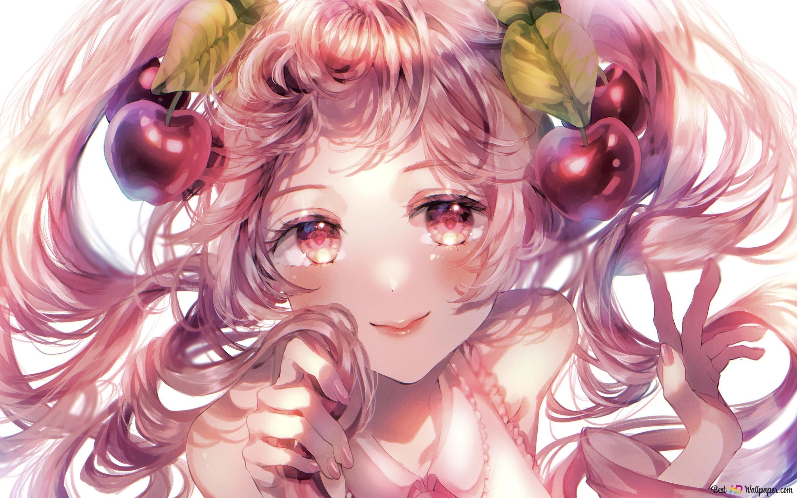 2560x1600 Hatsune miku pink hair cute look 2K wallpaper download