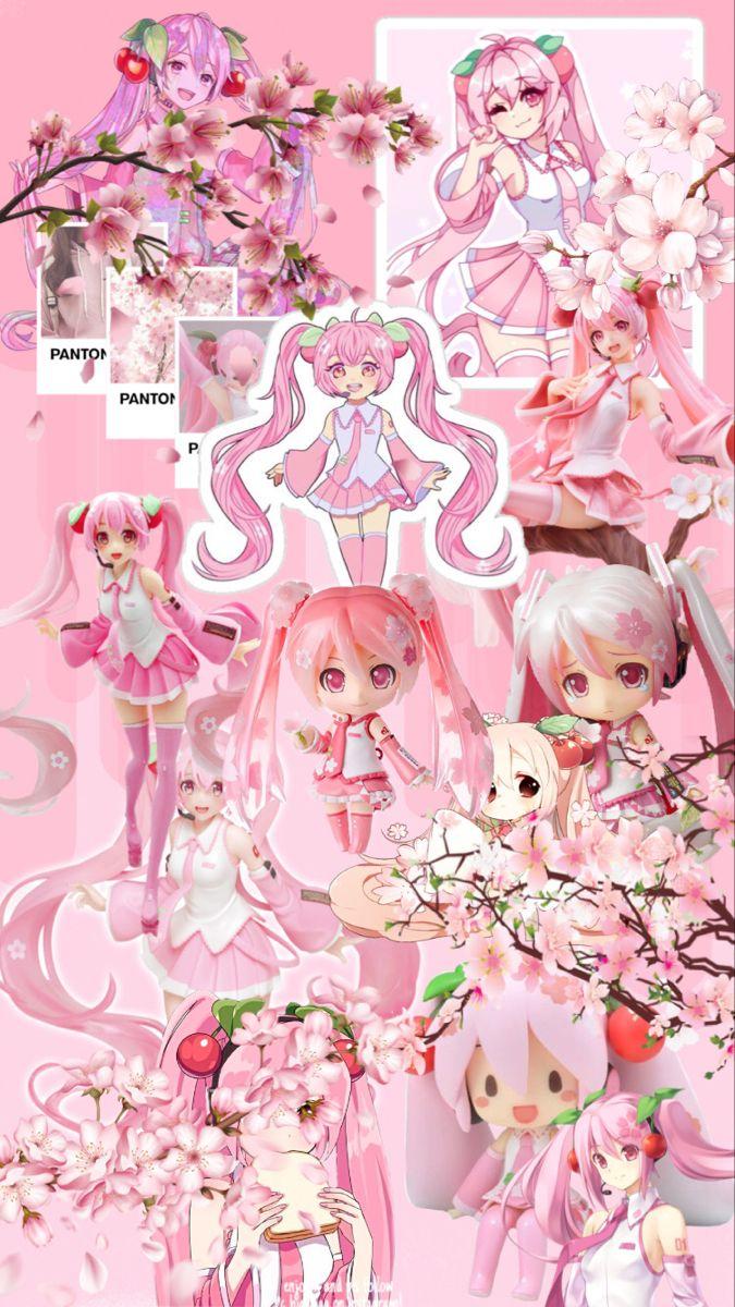 675x1200 Sakura Miku Wallpaper. Cute poster, Miku, Anime