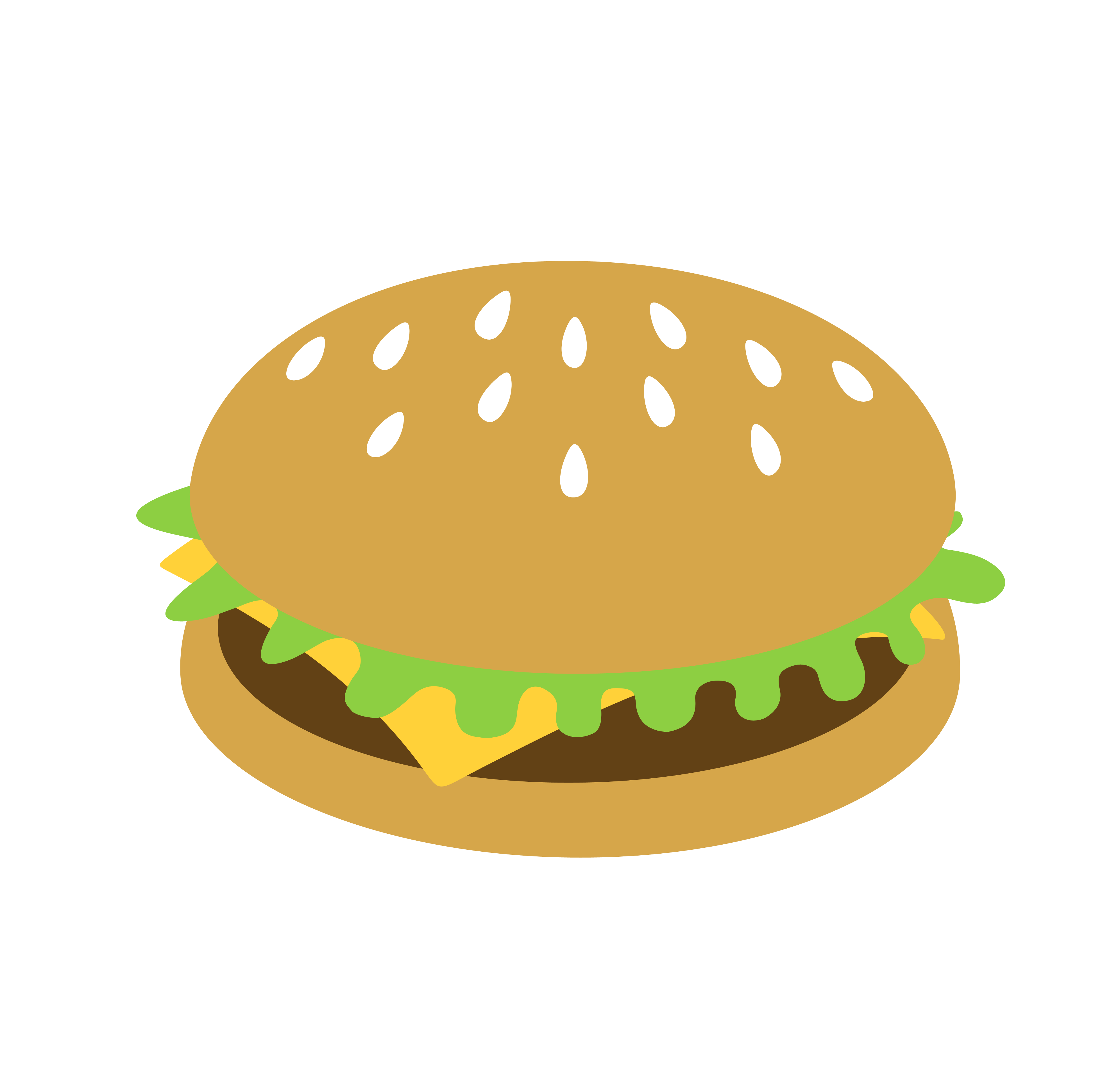 3986x3877 Cartoon Hamburger Wallpaper