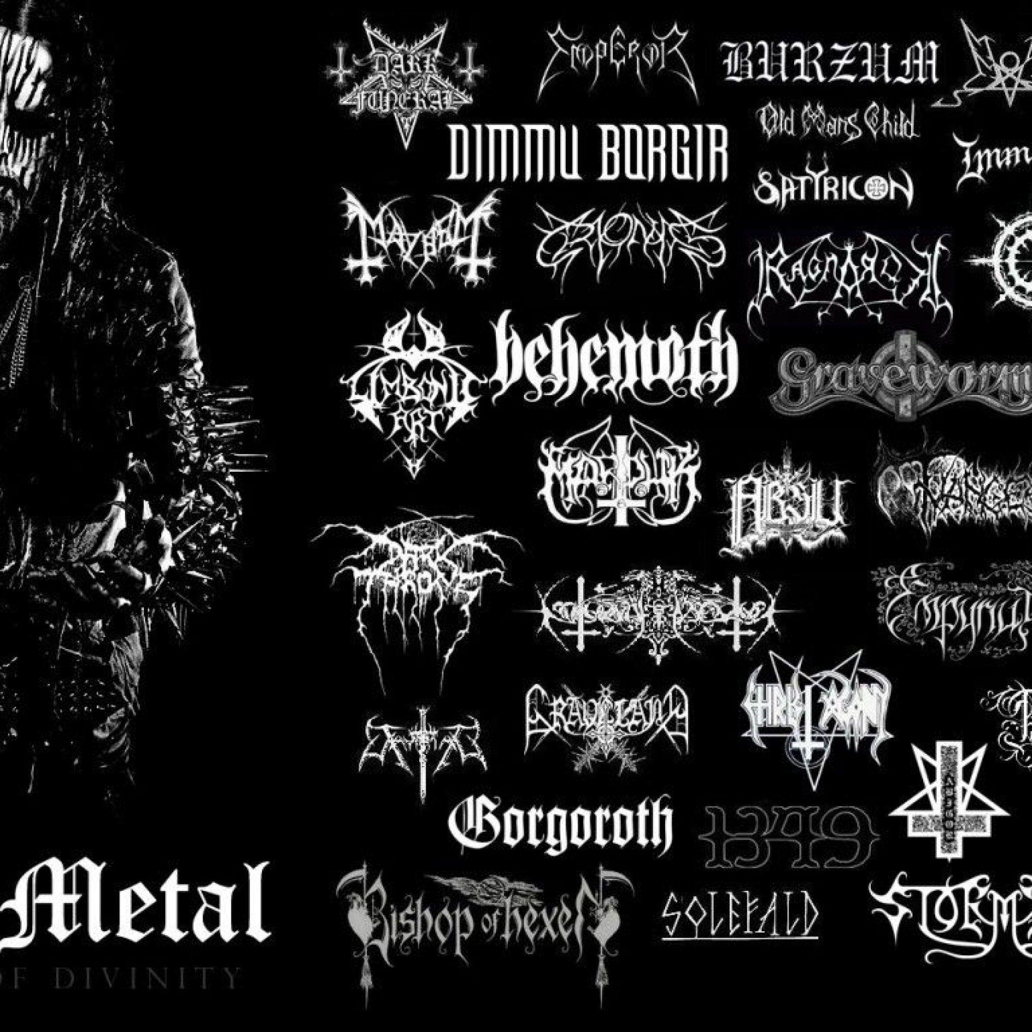 2048x2048 Black Metal Wallpaper