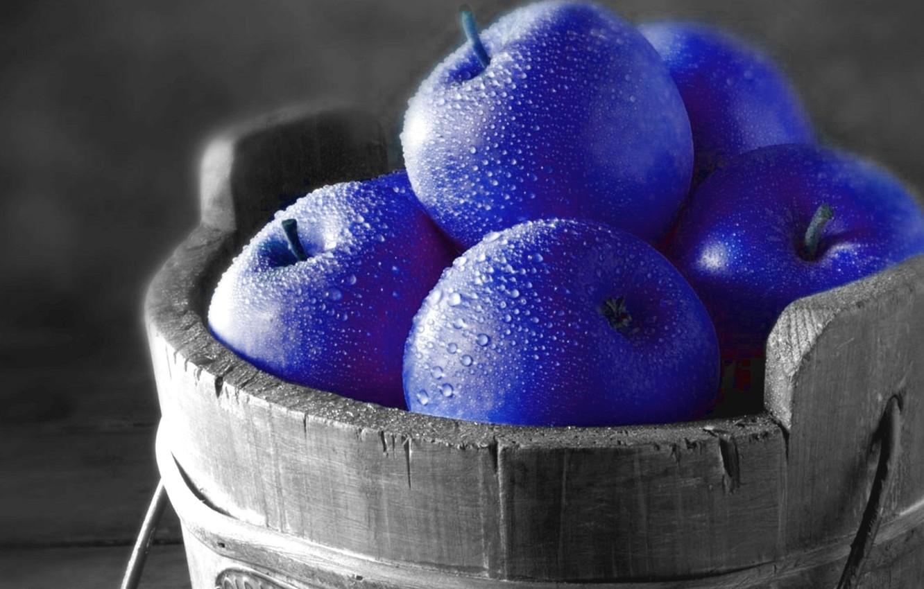 1332x850 Wallpaper Purple, Black and White, Fruit, Food, Dew, Apples image for desktop, section еда
