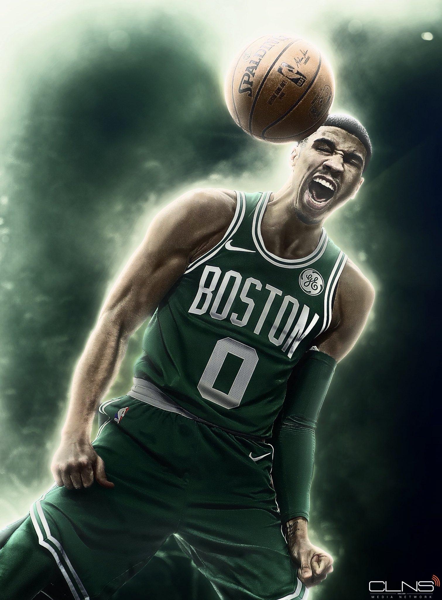 Download Jayson Tatum Lightning Rain Effect Wallpaper