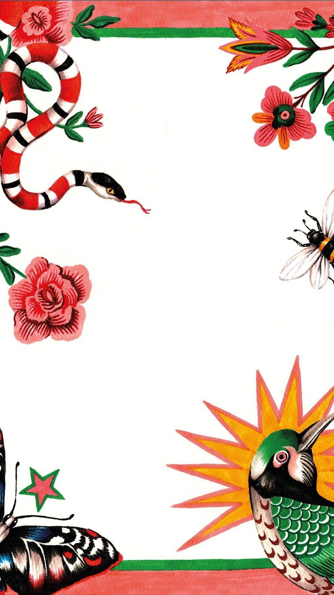 1080x1920 Gucci Snake Wallpaper, Picture