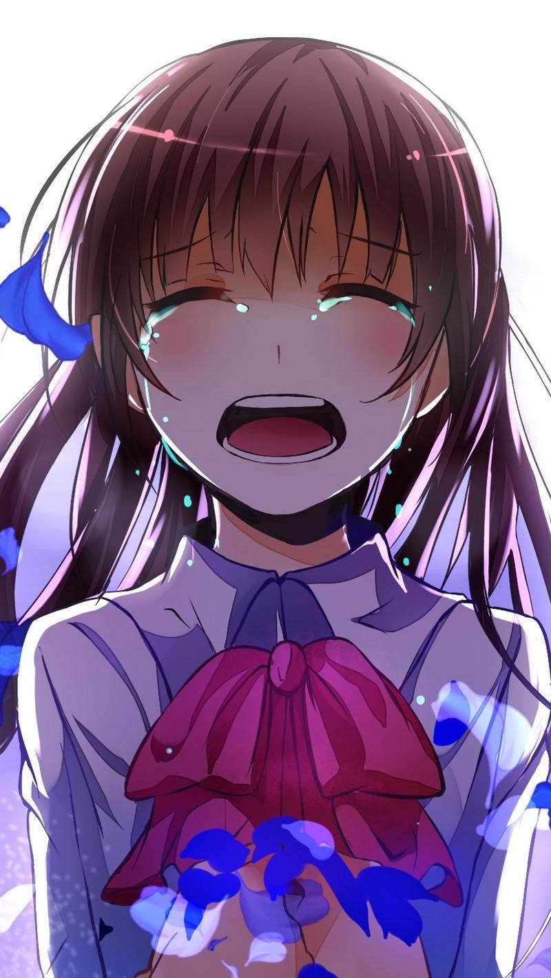 800x1420 Anime Screaming Girl Wallpaper