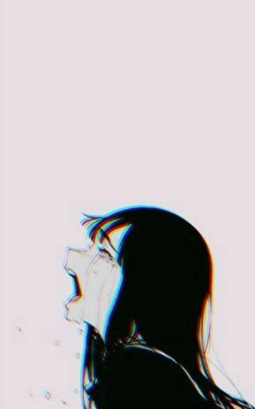 1000x1602 Download Screaming Depressed Anime Girl Wallpaper