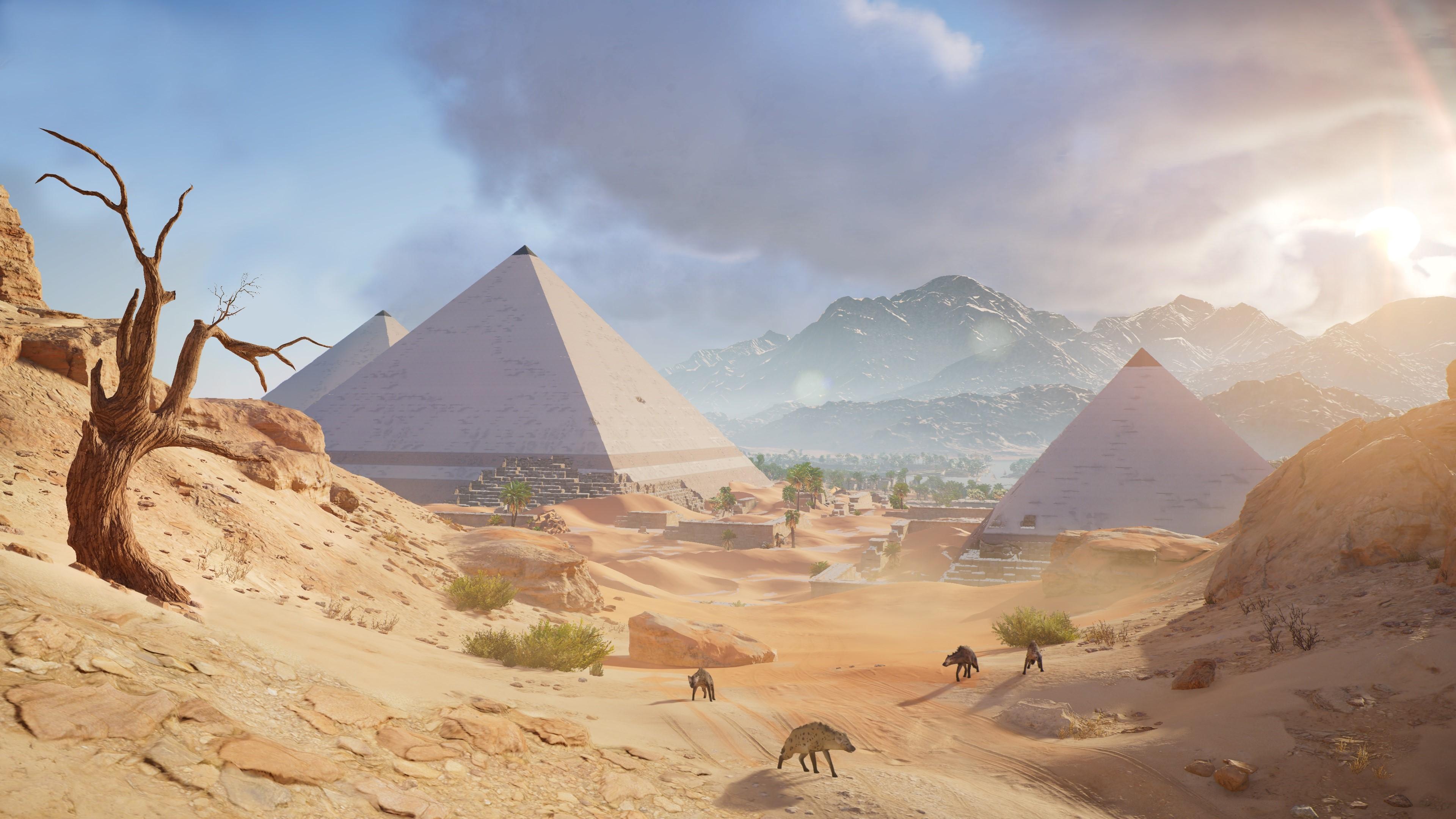 3840x2160 4K, Egypt, Desert, Assassin's Creed Origins, Pyramid Gallery HD Wallpaper