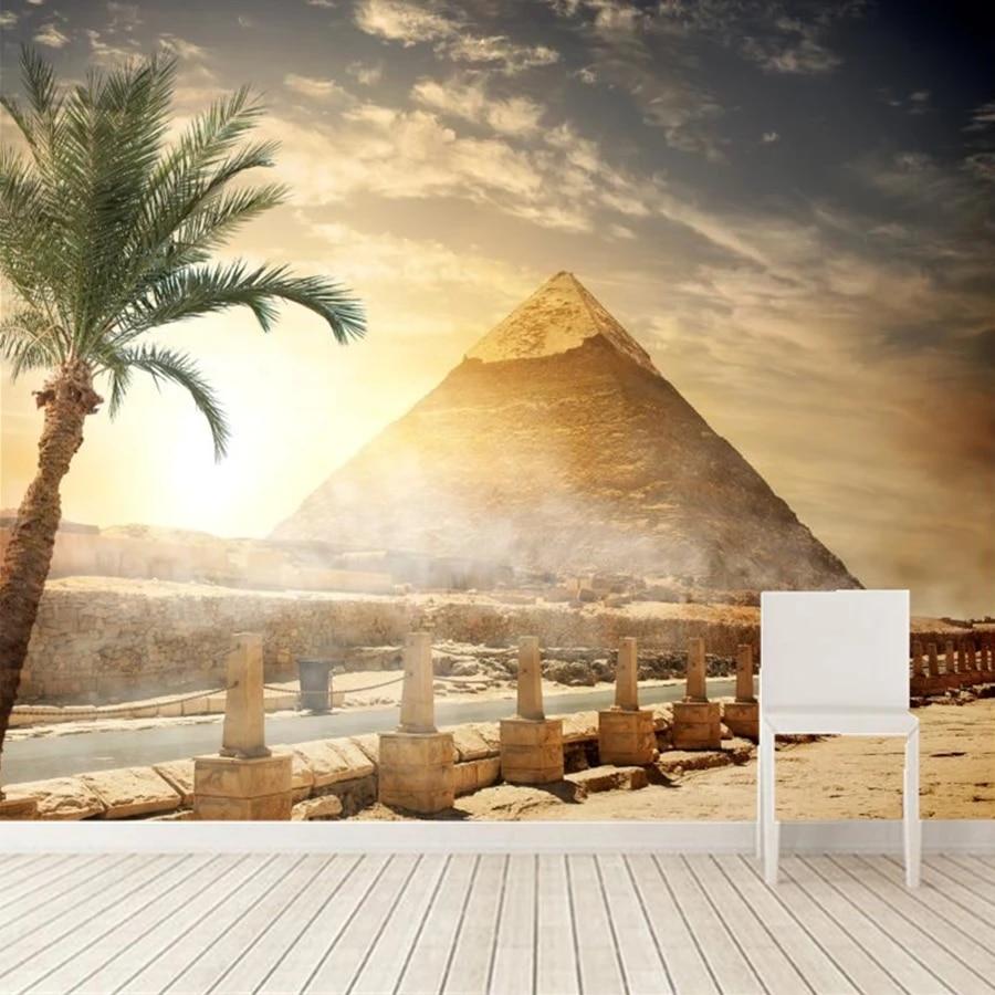 900x900 Custom 3D Murals, papel De Parede Egypt Desert Sky Pyramid Nature Wallpaper, bar Living Room Sofa Tv Background Bedroom Wallpaper
