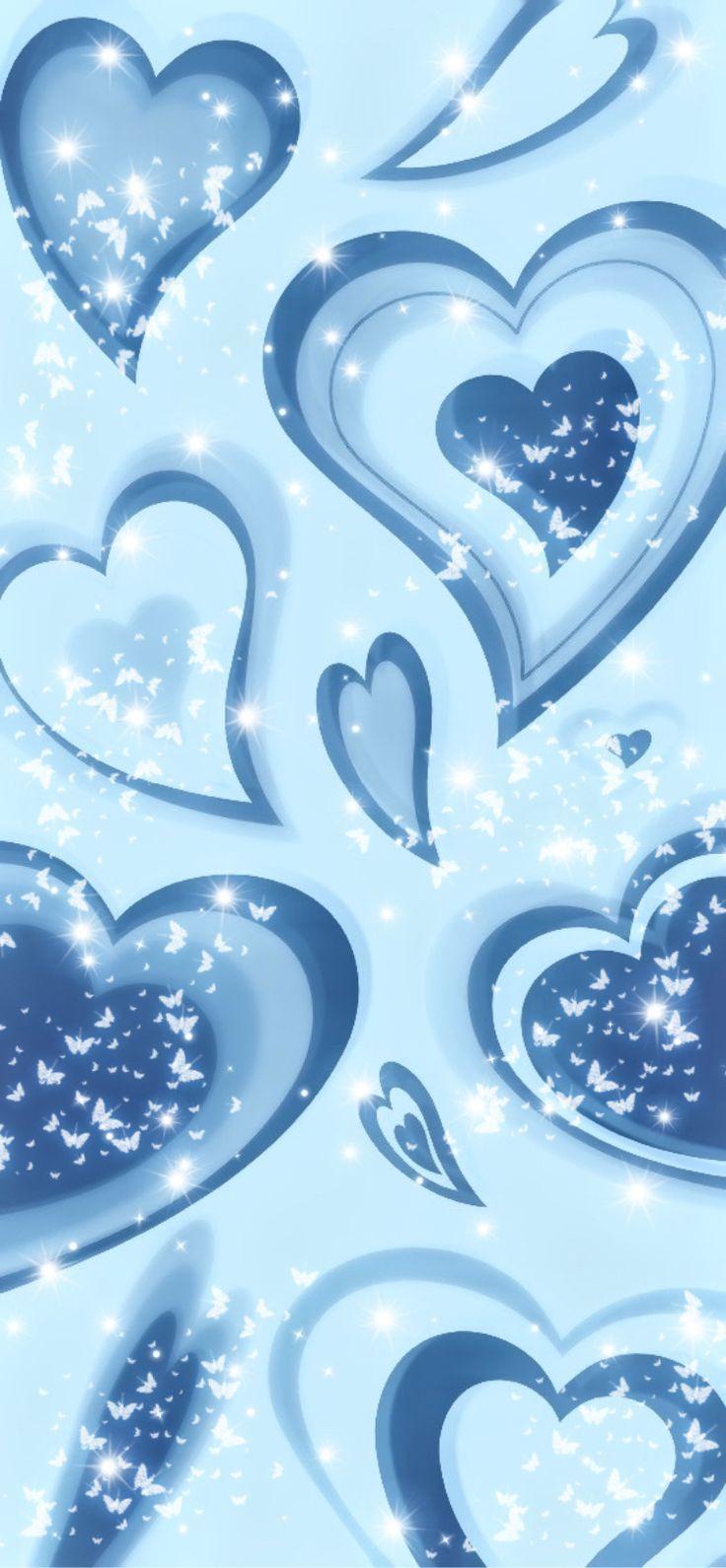 Light Blue Heart Wallpapers - Top Free Light Blue Heart Backgrounds ...