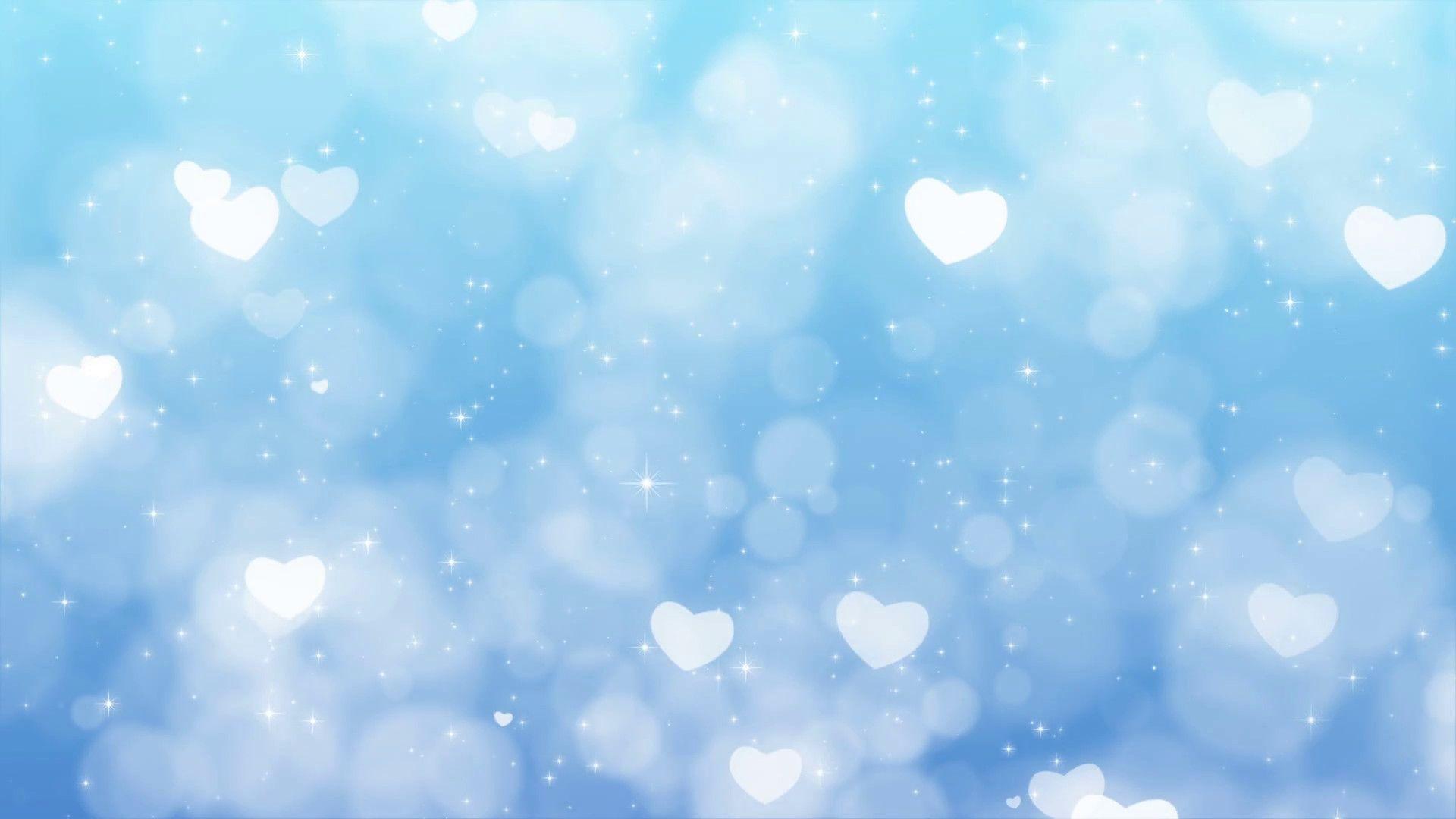 1920x1080 Blue Hearts Wallpaper