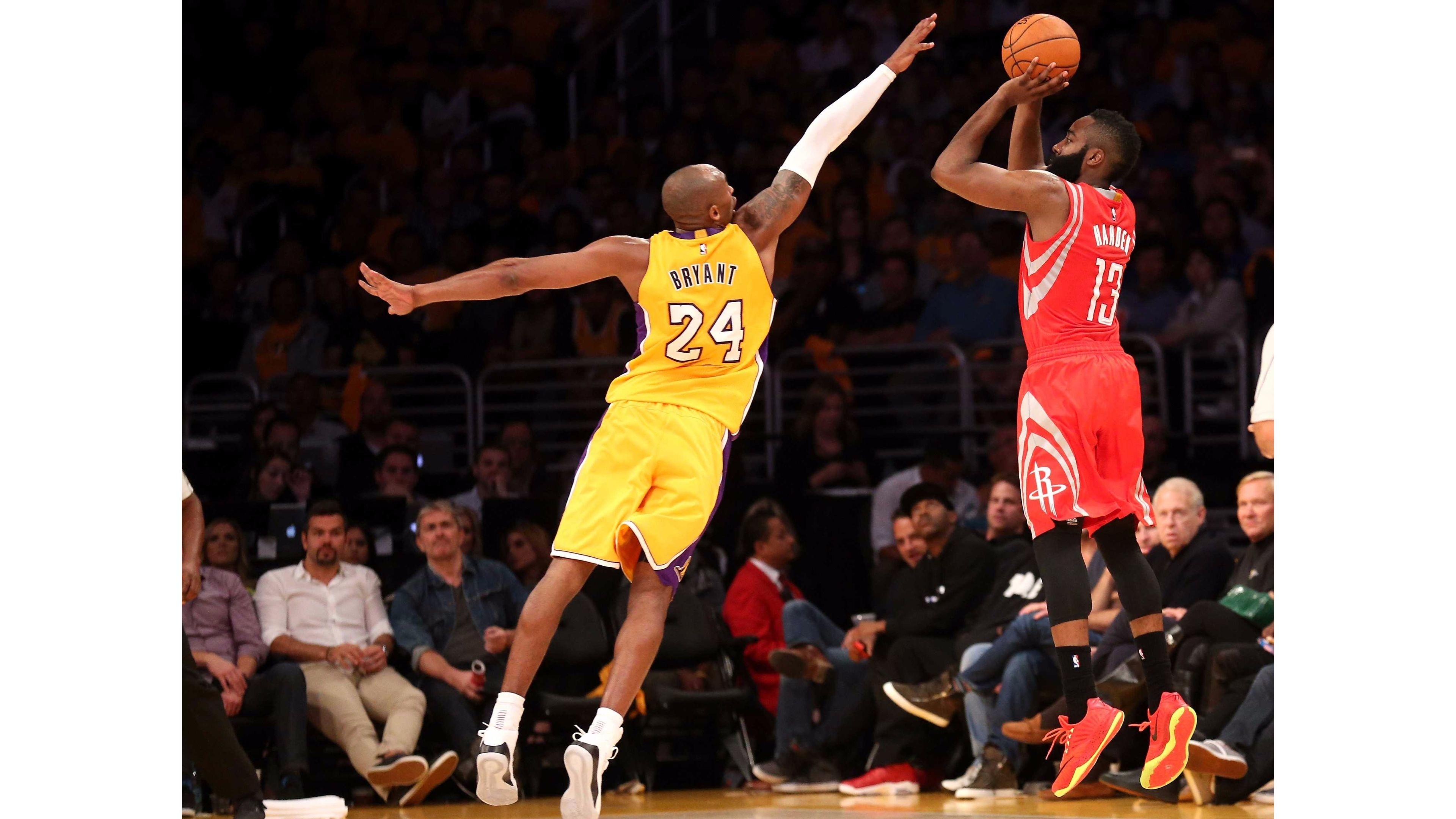 3840x2160 Kobe Bryant vs 4K James Harden Wallpaper