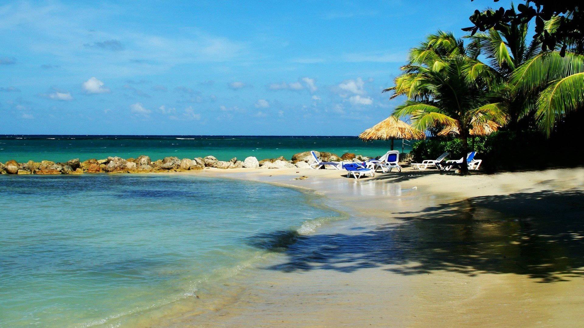 1920x1080 Download Rocky White Sand Beach In Montego Bay Wallpaper