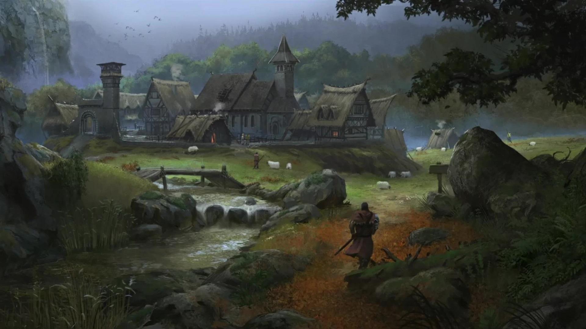 1920x1080 Medieval European Village Live Wallpaper