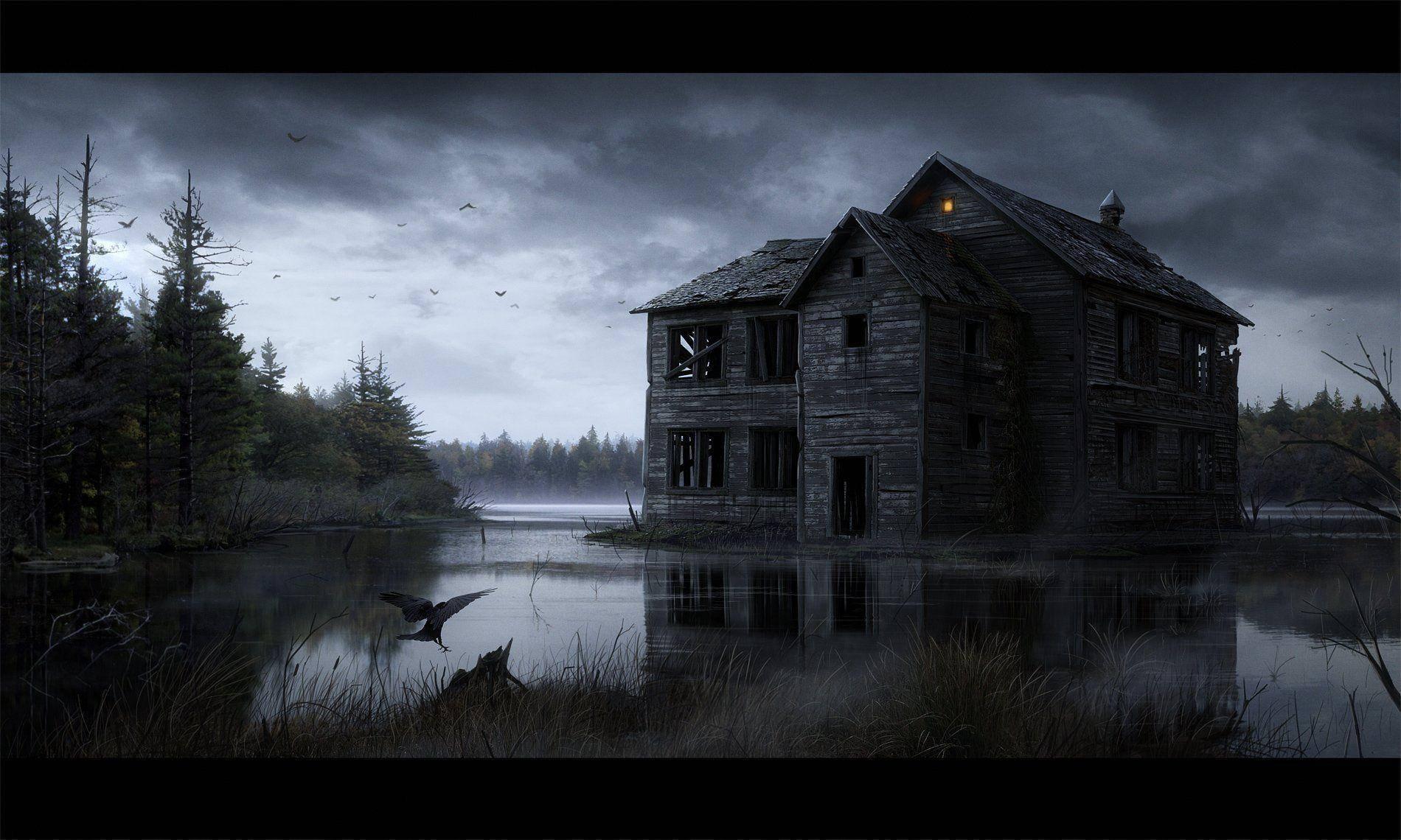 1900x1140 Free Haunted House Halloween Wallpaper Downloads, Haunted House Halloween Wallpaper for FREE