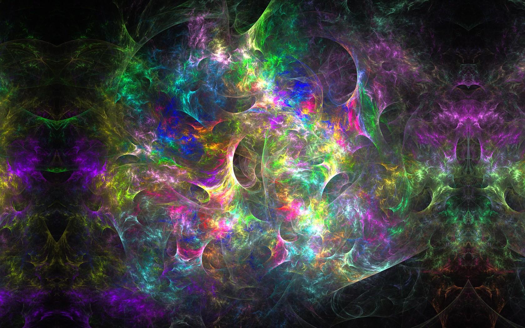 1680x1050 fractal rainbows