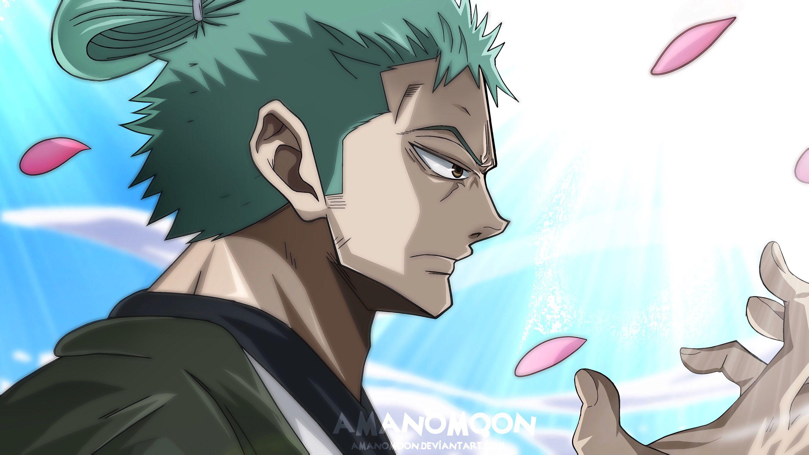 2730x1535 HD desktop wallpaper: Roronoa Zoro, One Piece, Anime download free picture