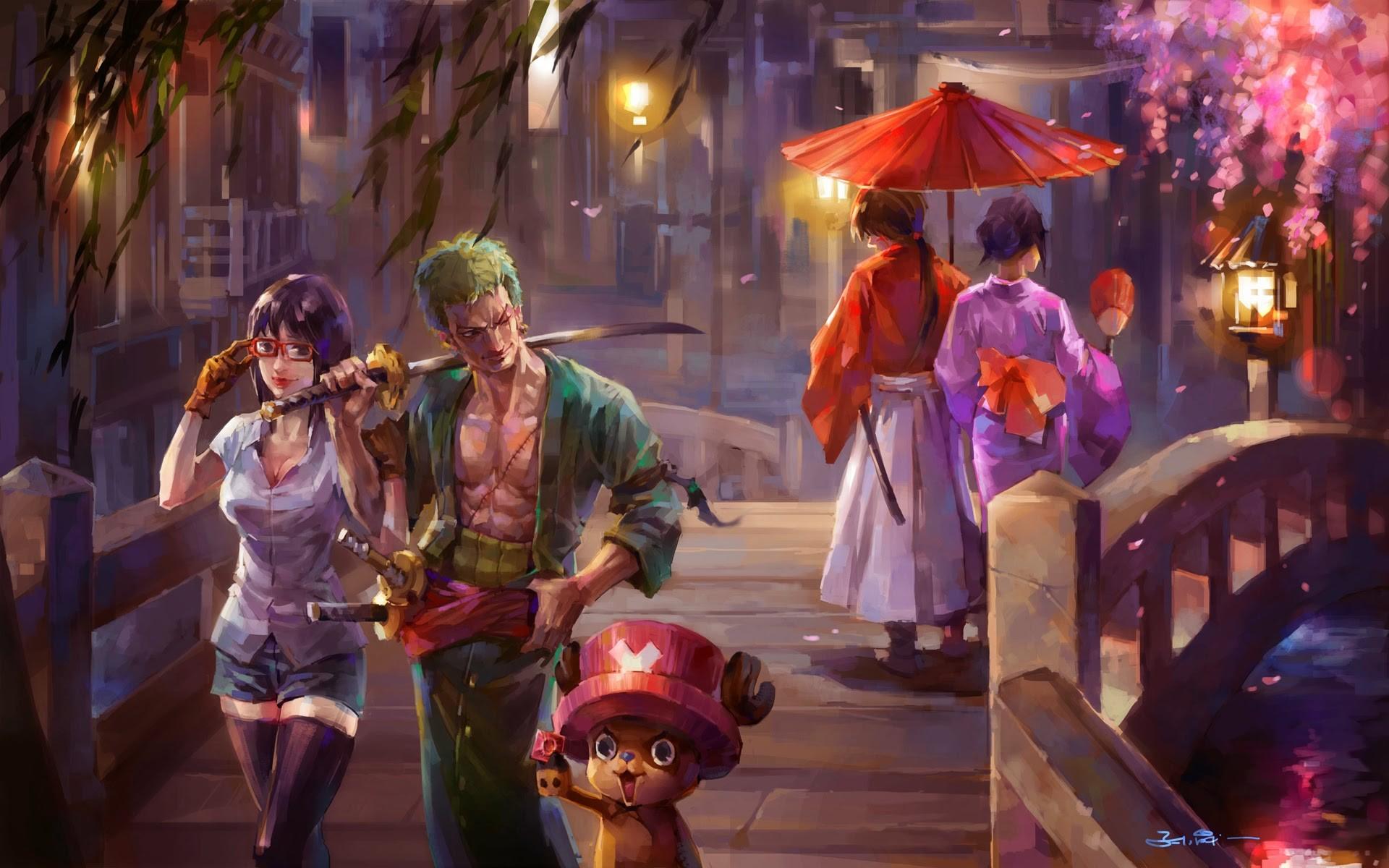 1920x1200 nico robin roronoa zoro chopper one piece anime HD wallpaper
