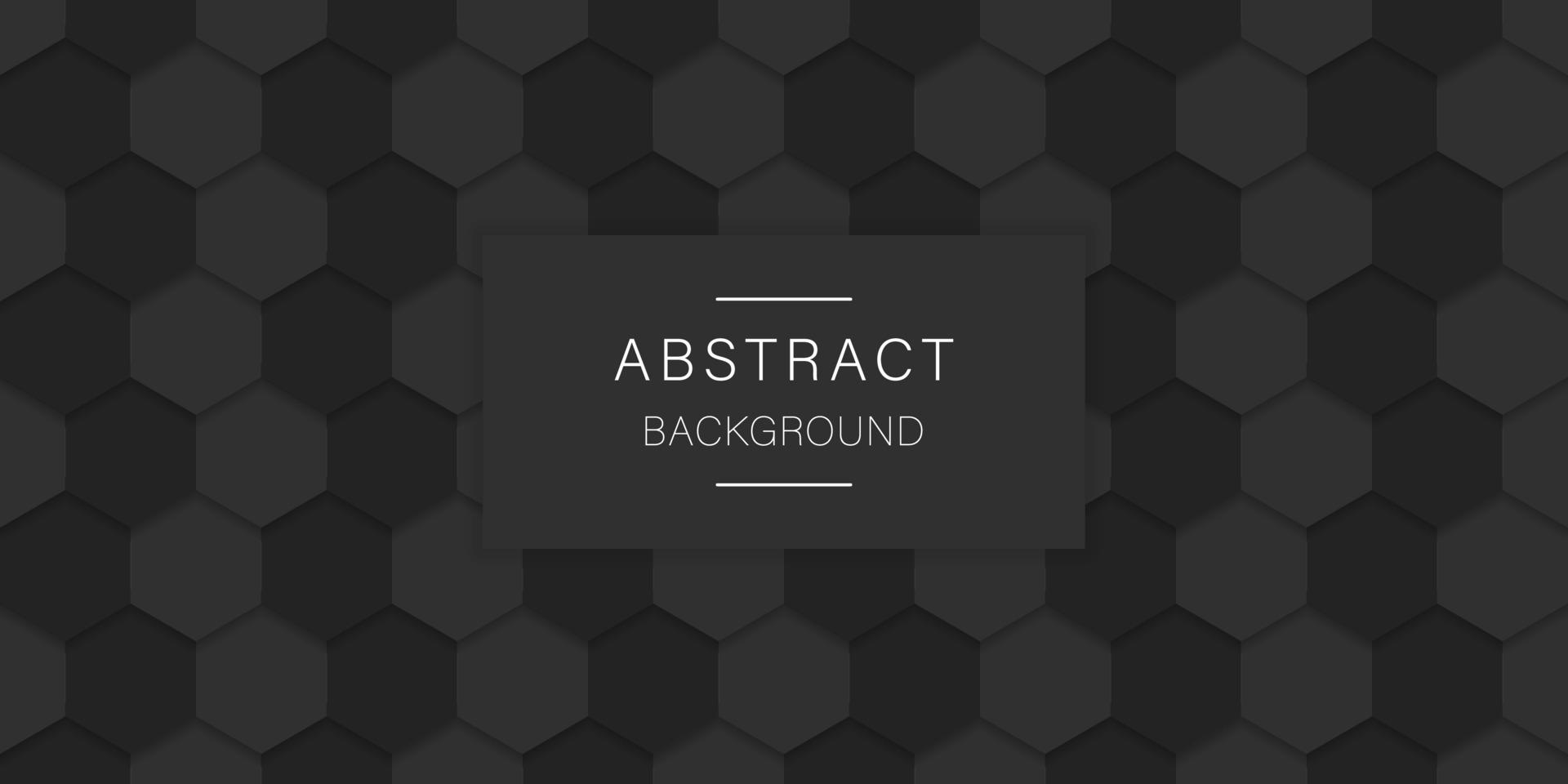 1920x960 Embossed Futuristic Black Background. Dark Grey and Black Honeycomb Background. 3D Steel Metal Texture Wallpaper. Hexagon Pattern. Abstract Modern Wallpaper Vector Illustration