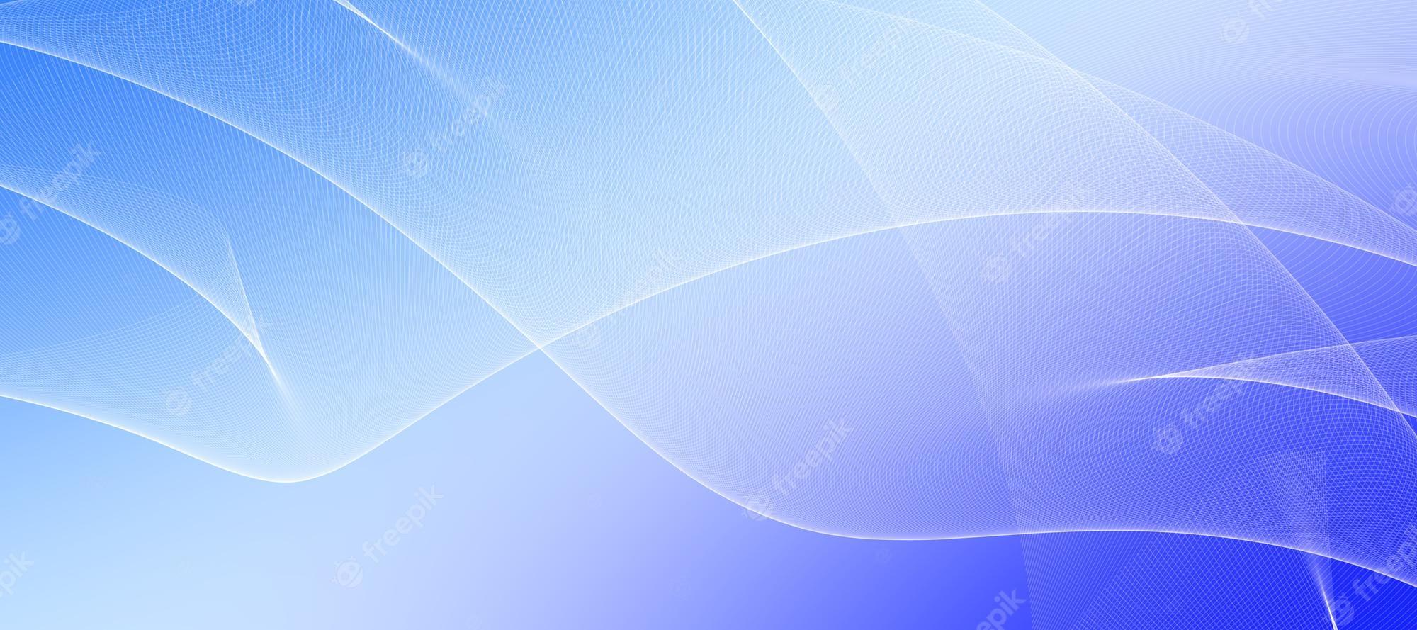 2000x889 Premium Photo. Futuristic abstract blue background with wavy water spiral light texture illustration for presentation design with modern corporate and technology concept highresolution widescreen wallpaper