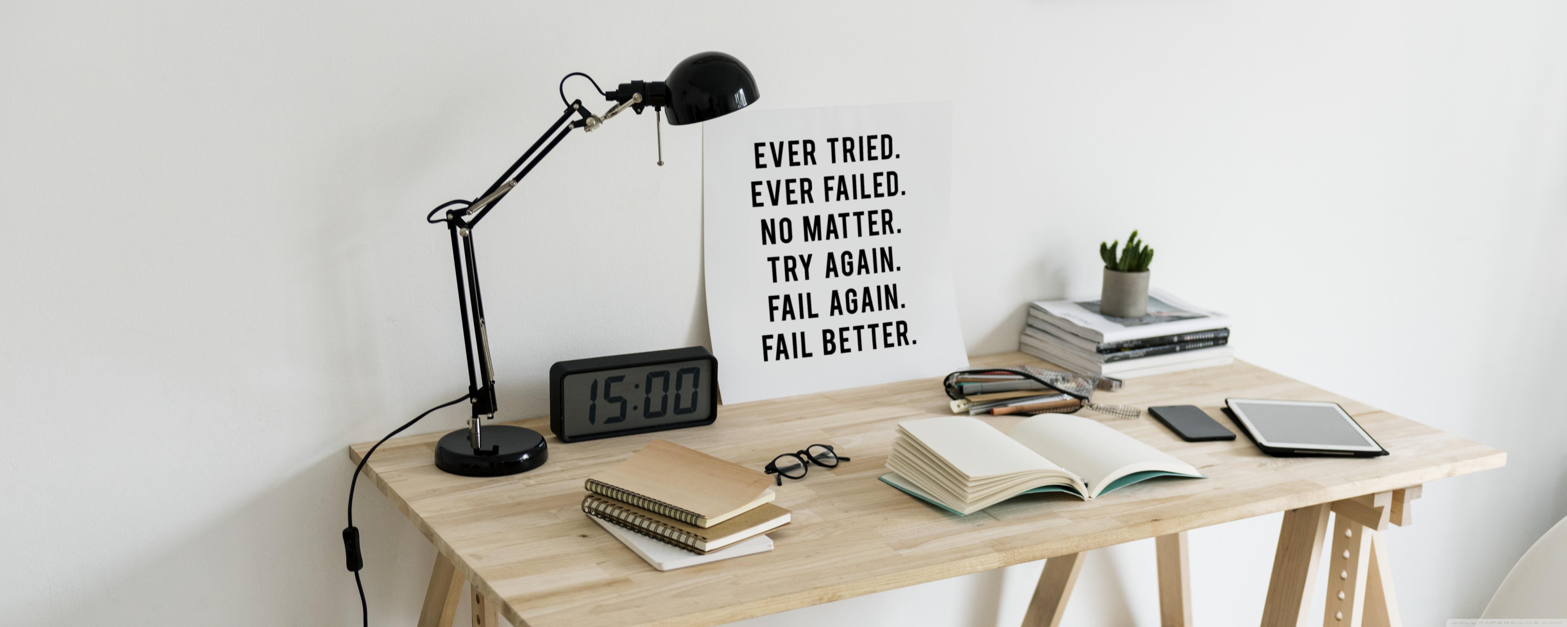 5120x2048 Minimal Workspace Quote Ultra HD Desktop Background Wallpaper for 4K UHD TV : Widescreen & UltraWide Desktop & Laptop : Multi Display, Dual Monitor : Tablet