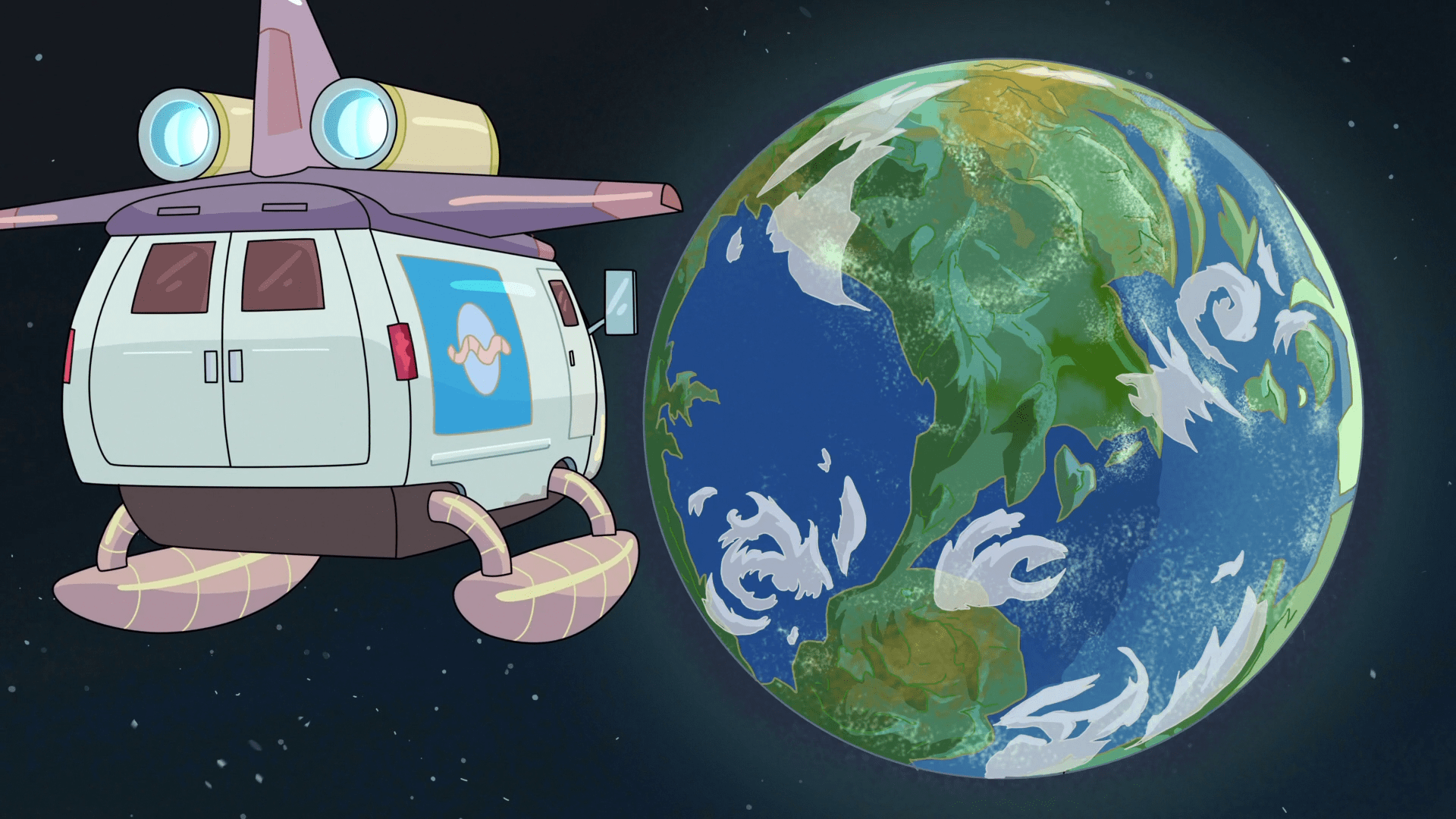 1920x1080 illustration, planet, space, vehicle, Earth, cartoon, Rick and Morty, Adult Swim, screenshot, spacecraft, astronomical object Gallery HD Wallpaper
