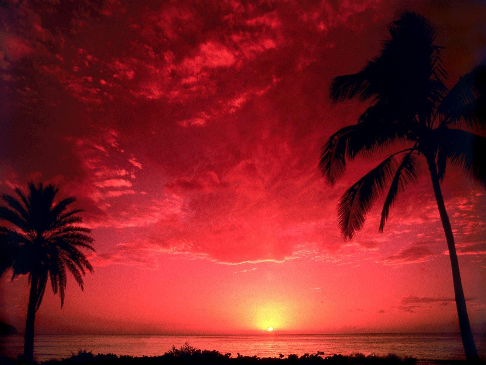 1600x1200 South Pacific Sunset wallpaper. South Pacific Sunset