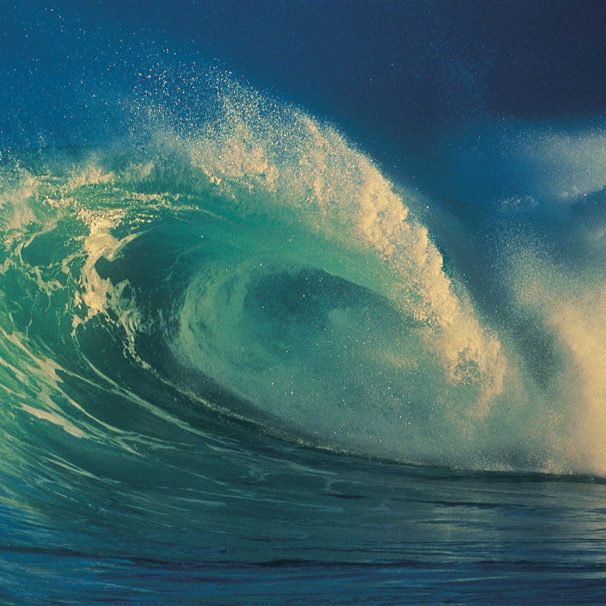 2048x2048 Ocean Wave Retina Wallpaper for iPhone Pro Max, X, 6