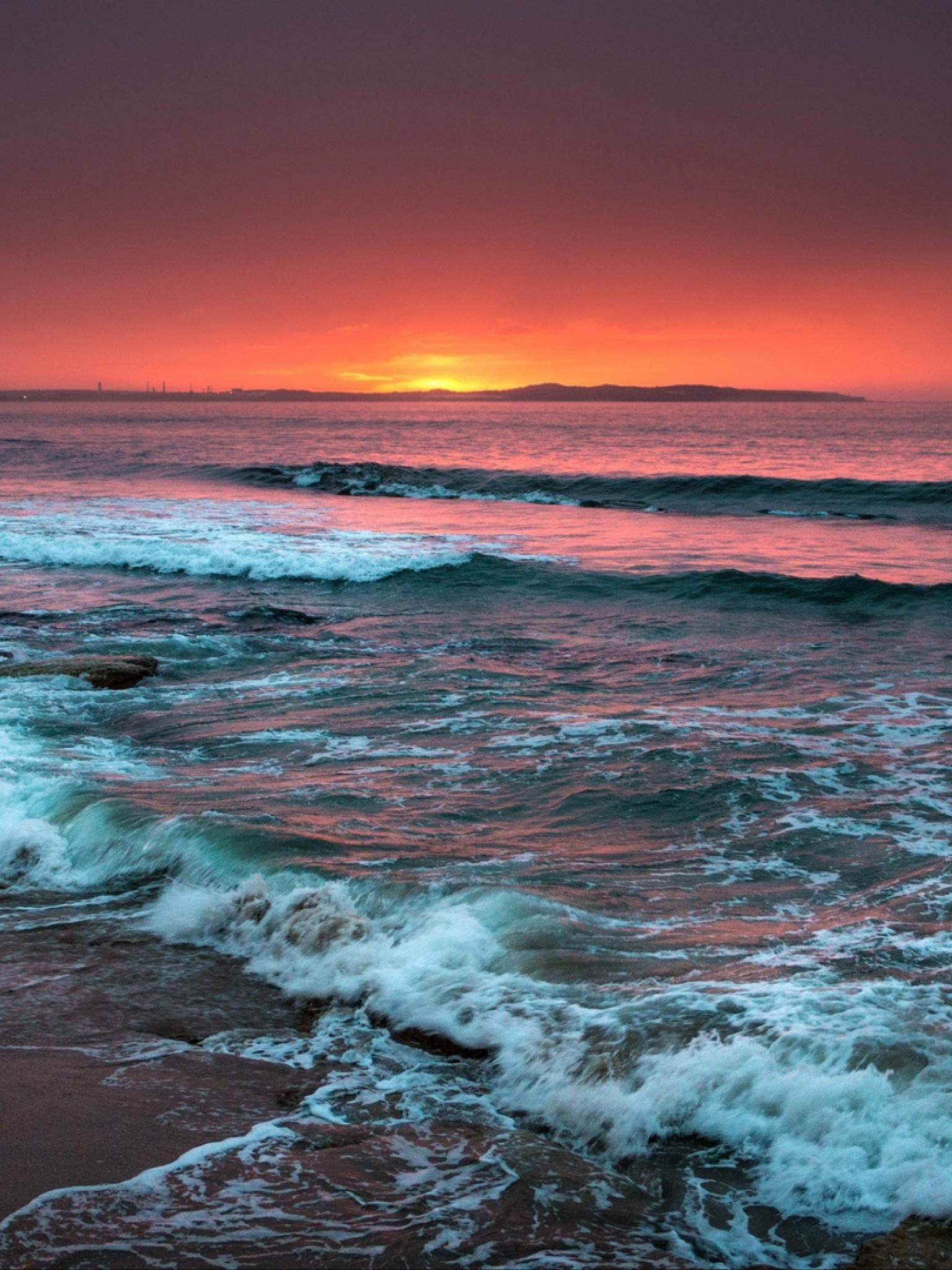 1536x2048 Sea waves HD Wallpaper Retina iPad