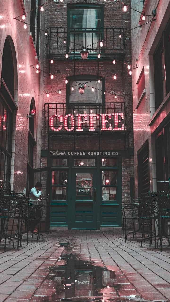 720x1280 iPhone and Android Wallpaper: Urban Coffee Shop Wallpaper for iPhone and Android. Aesthetic wallpaper, Phone wallpaper, Architecture
