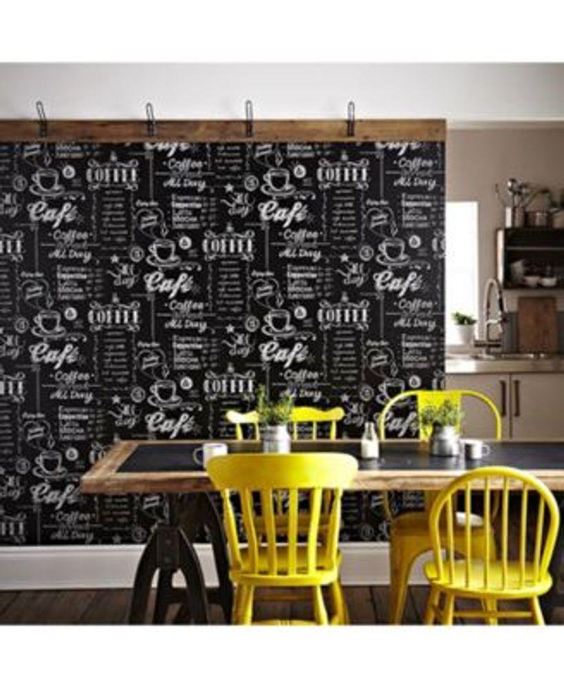 820x1000 Graham & Brown Coffee Shop Black and White Wallpaper. Dulles Town Center