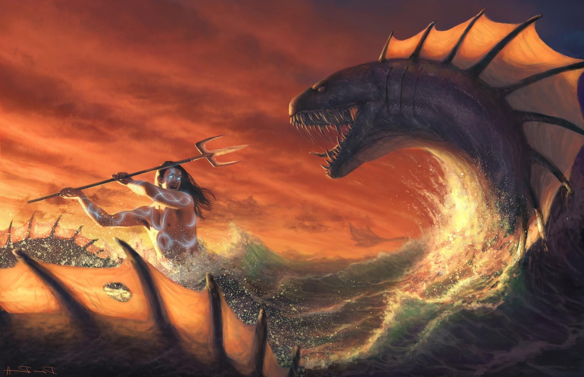 1920x1242 artwork leviathan fantasy art Gallery HD Wallpaper