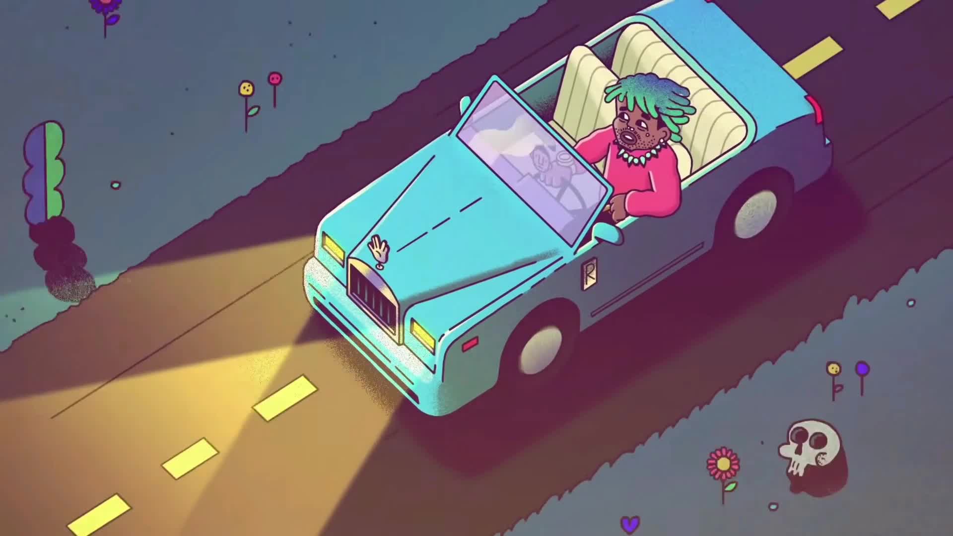 1920x1080 Lil Uzi In Car Animated Desktop Background Desktop Wallpaper