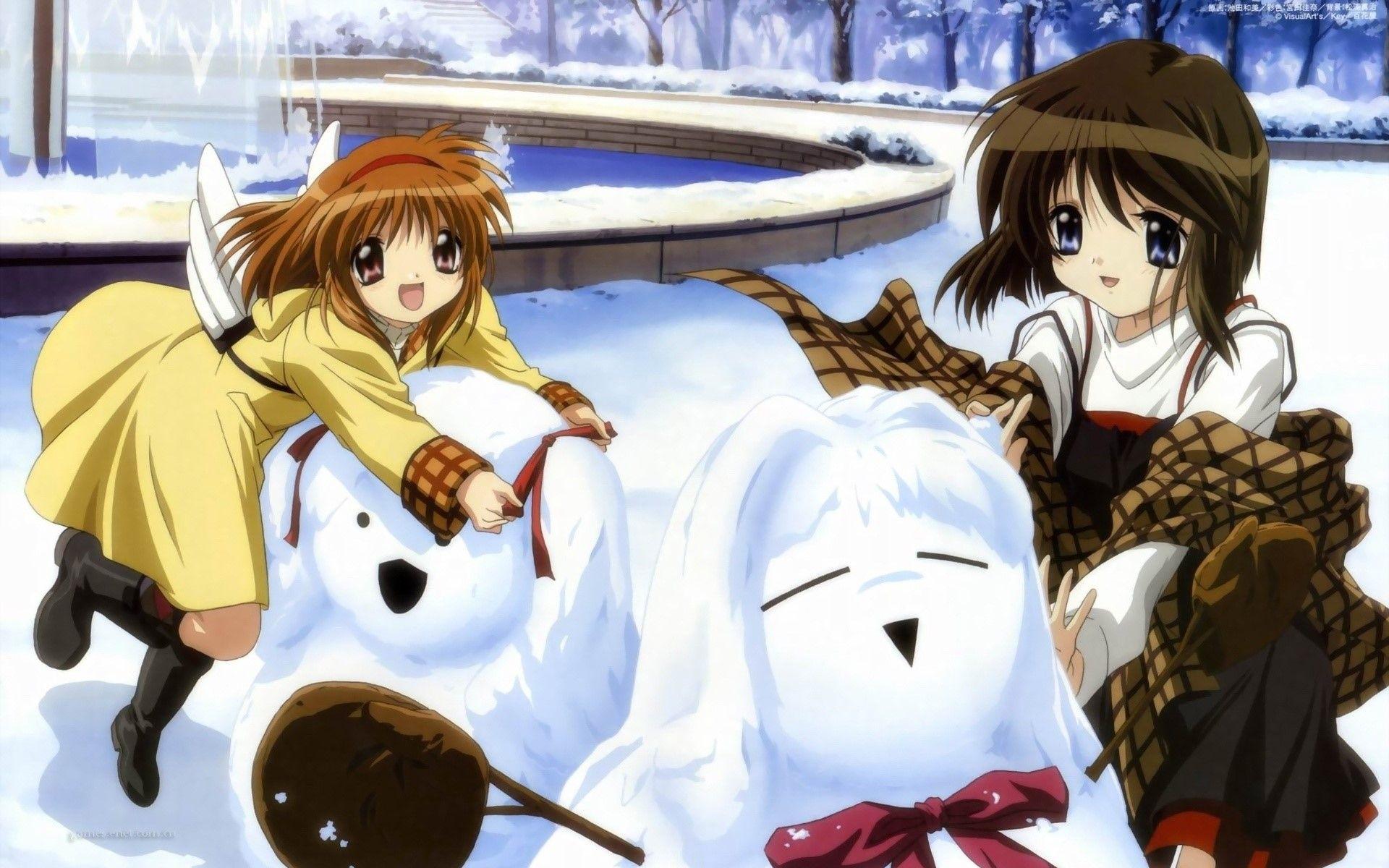 1920x1200 Kanon, Girl, Cute, Winter, Snow, Joy wallpaper and background