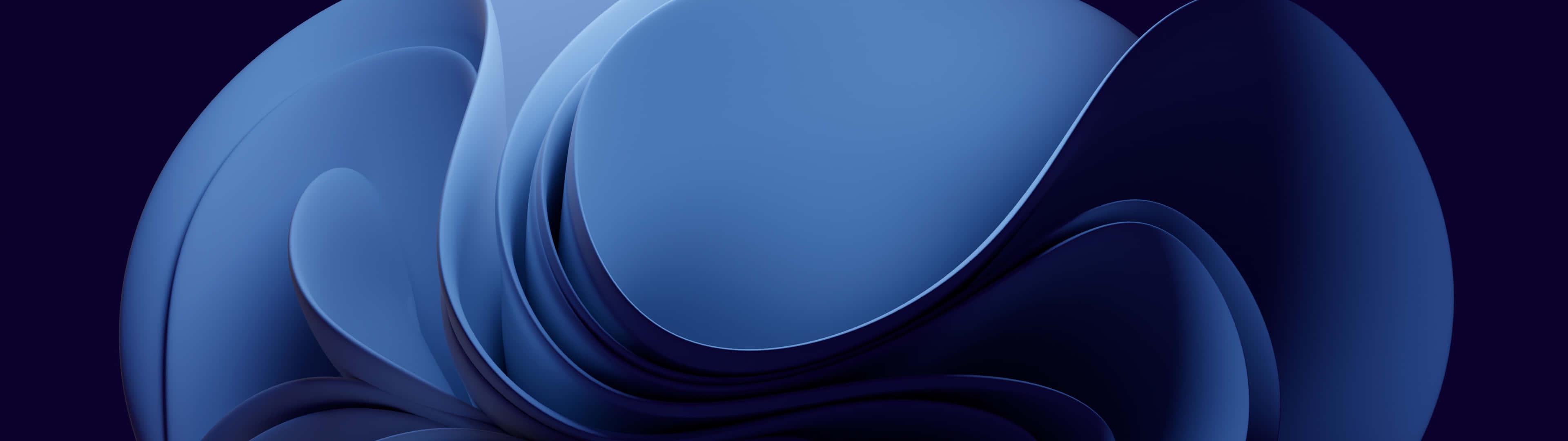 3840x1080 Download Abstract Blue Background With A Swirling Shape Wallpaper
