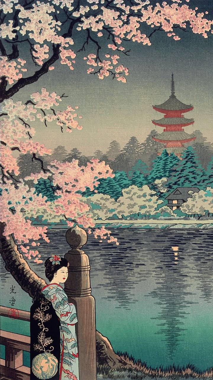 720x1280 iPhone Japan Art Wallpaper