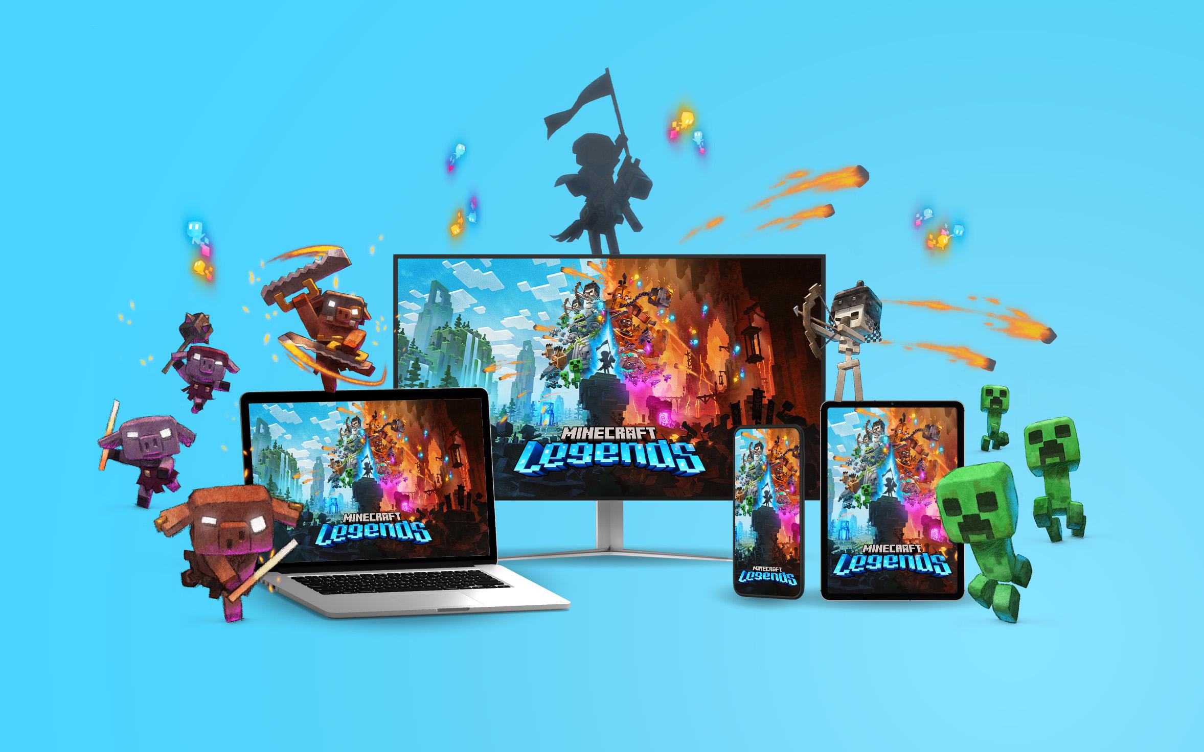 2355x1472 Minecraft Legends for a way to bring the battle for the Overworld to your favorite devices? Download these free #MinecraftLegends wallpaper!