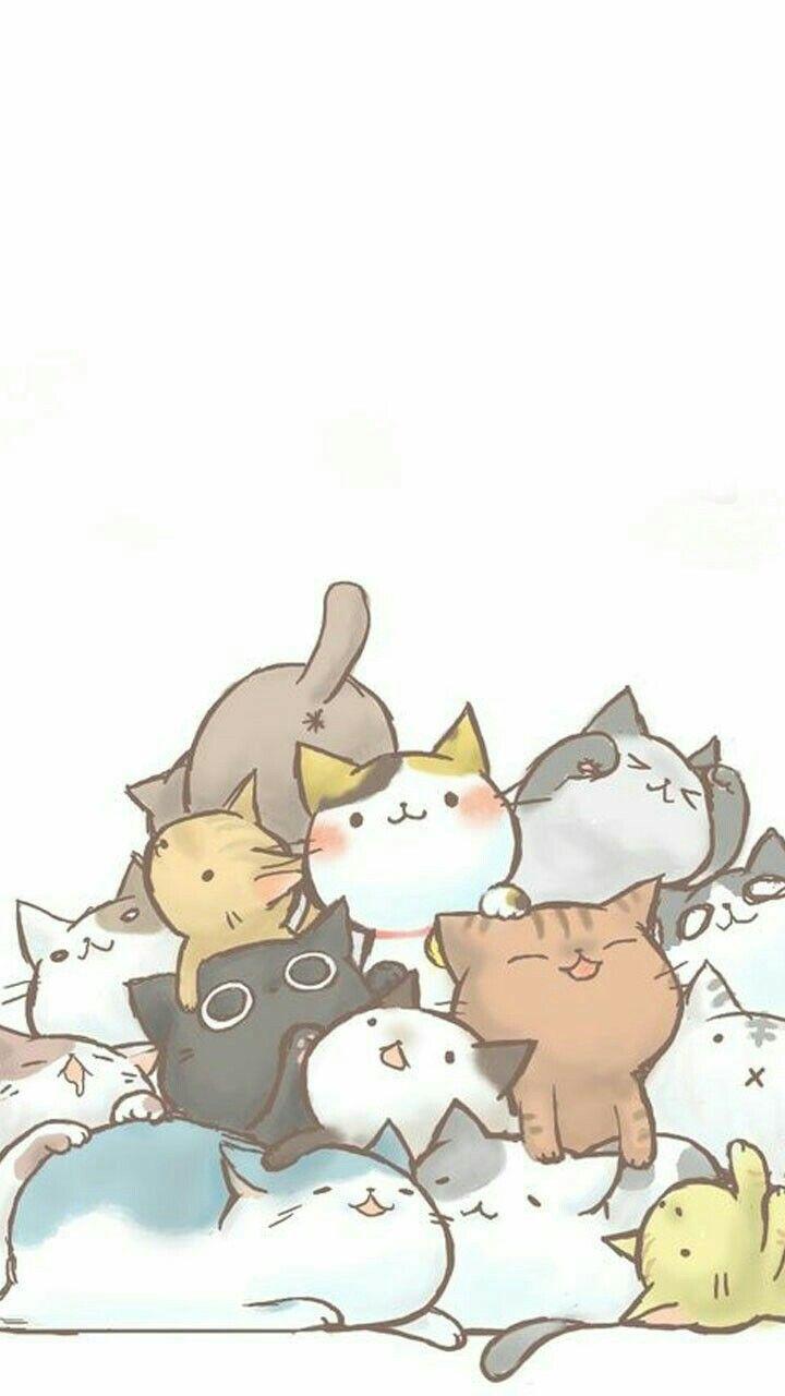 720x1280 Cat Illustration Wallpaper