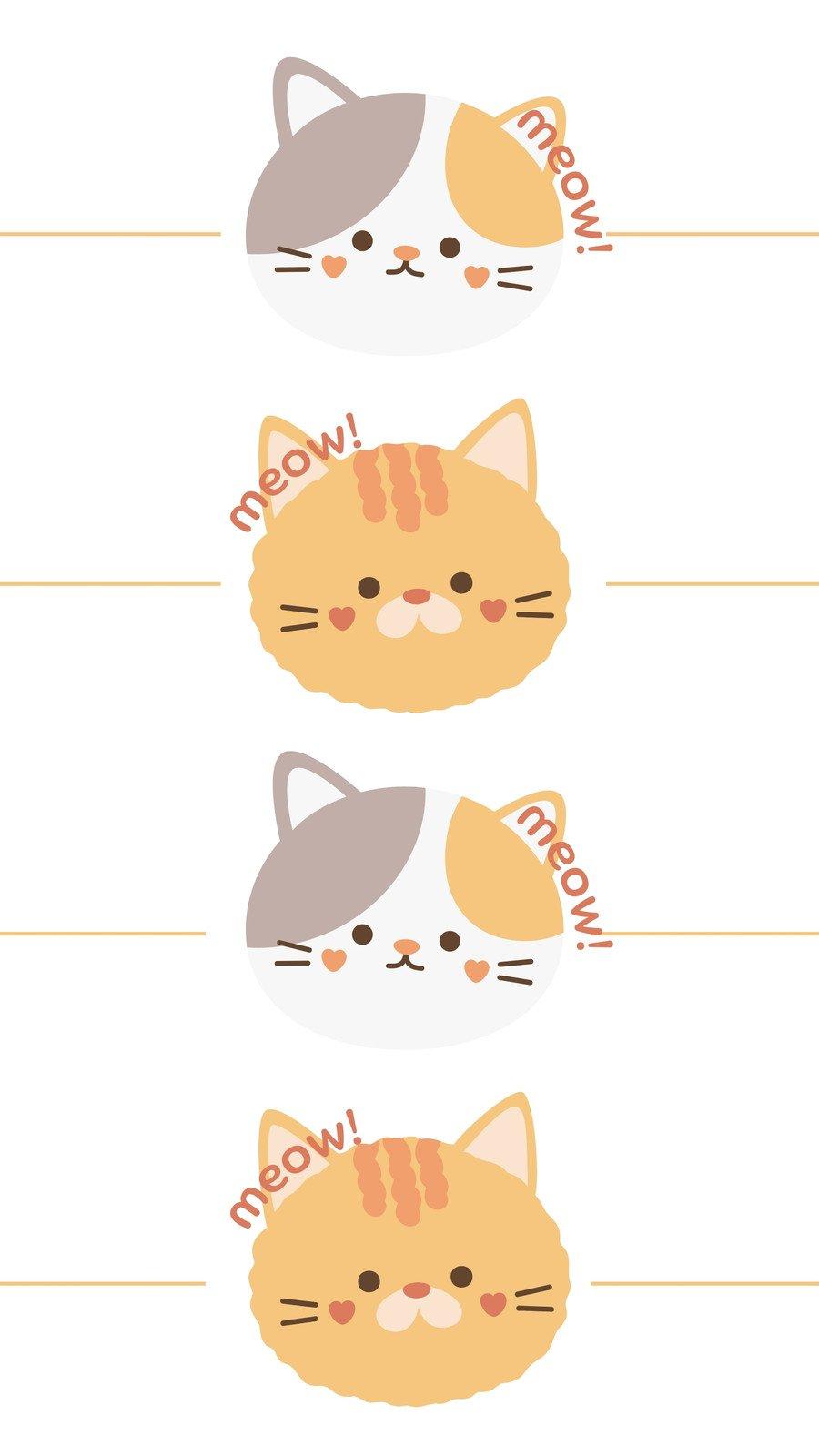 900x1600 Free customizable cat phone wallpaper templates