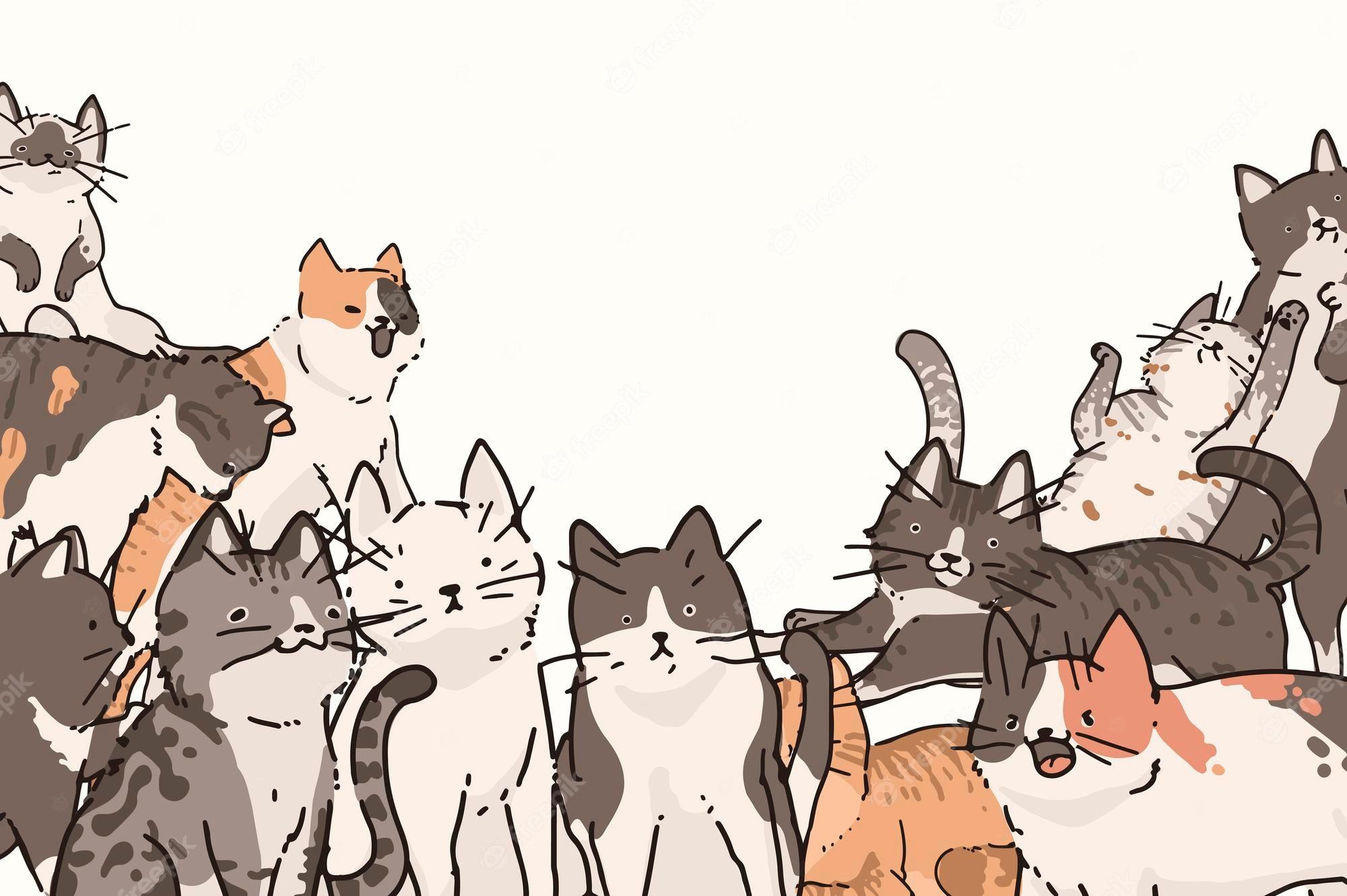 2000x1332 Cat wallpaper Vectors & Illustrations for Free Download