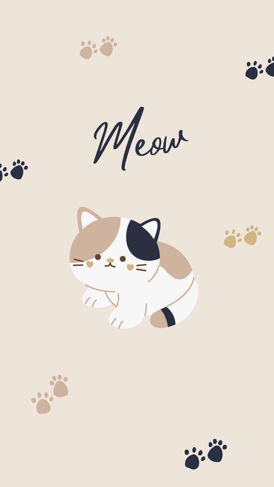 900x1600 Free customizable cat phone wallpaper templates