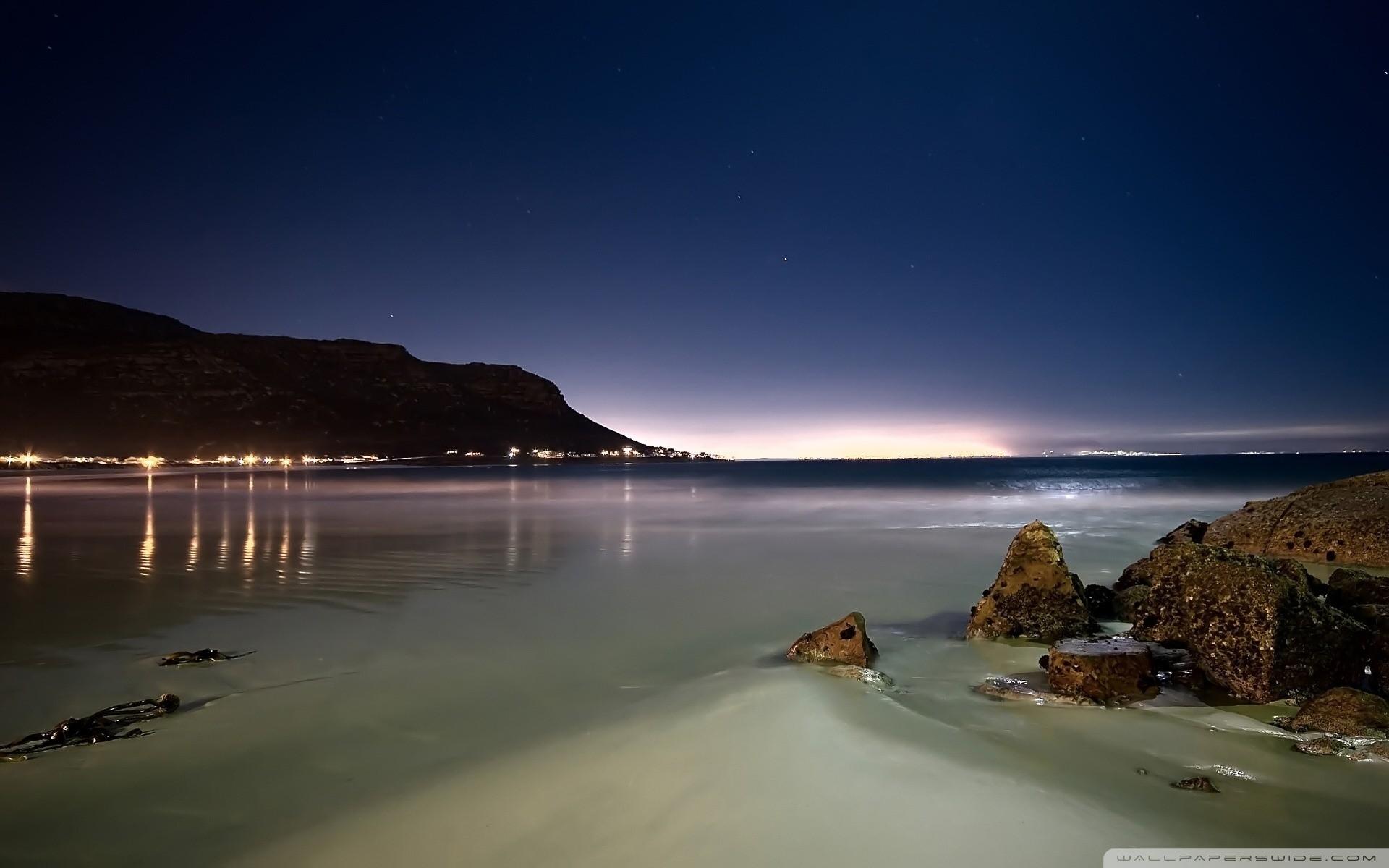1920x1200 Night Beach Wallpaper