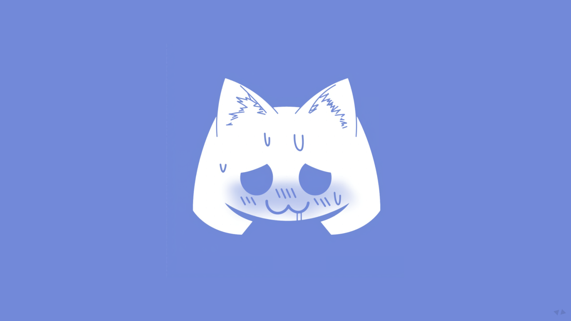 1920x1080 logo #Discord digital art cat ears simple background #blue #white #sweat P #wallpaper #hdwallpaper #desktop. Simple background, Art blog, Digital art